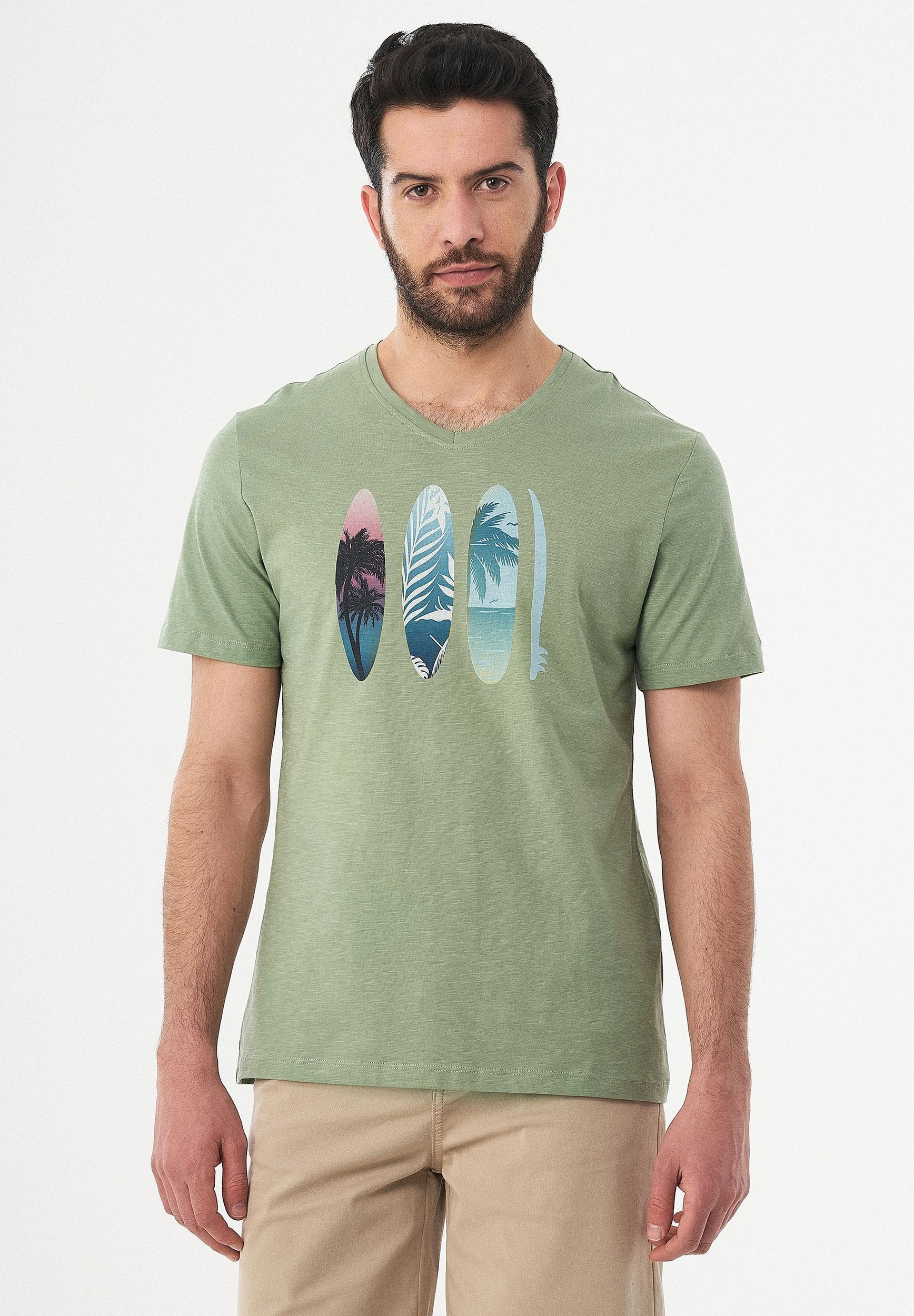 T-Shirt aus Bio-Baumwolle mit Print
