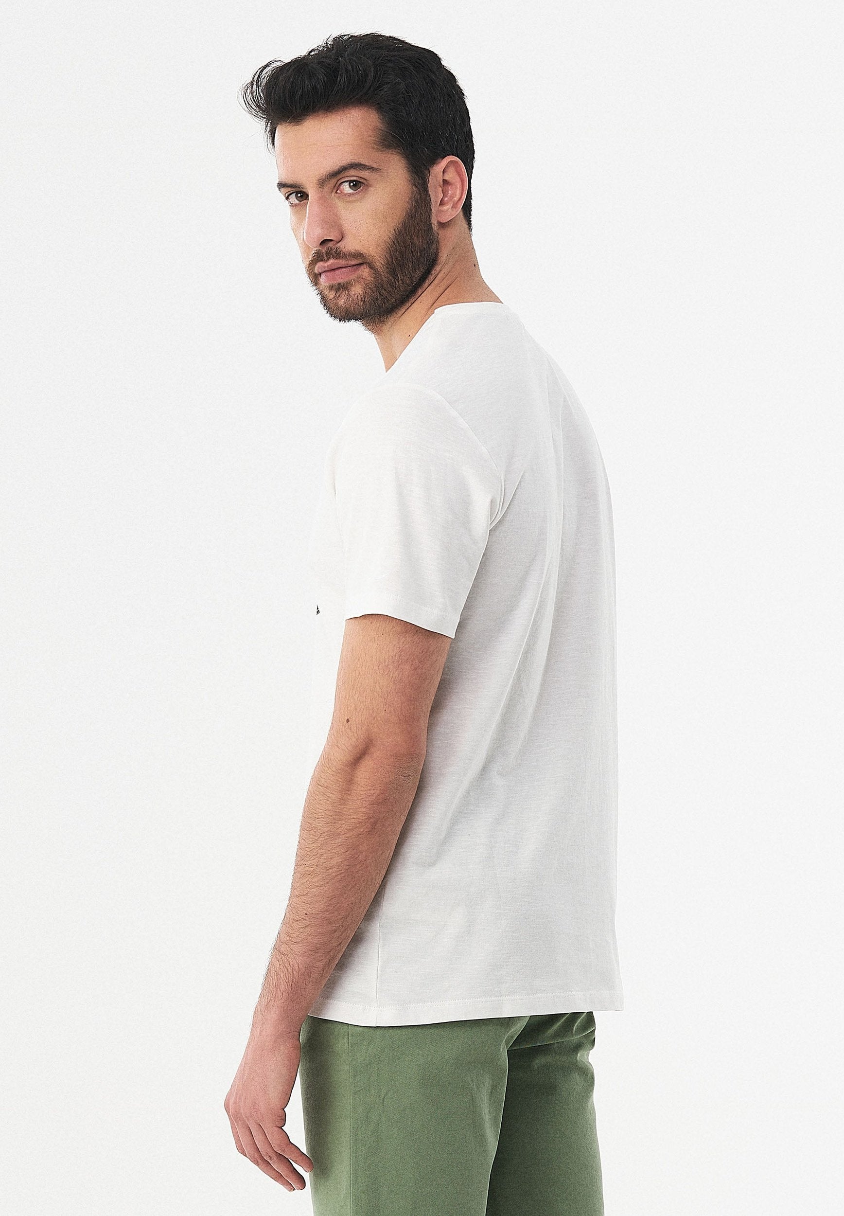 T-Shirt aus Bio-Baumwolle mit Fahrrad-Print