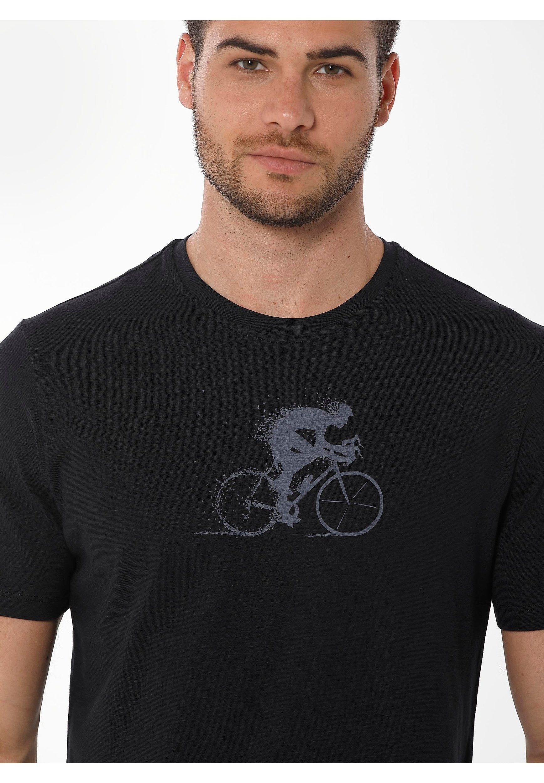 T-Shirt aus Bio-Baumwolle mit Fahrrad-Print