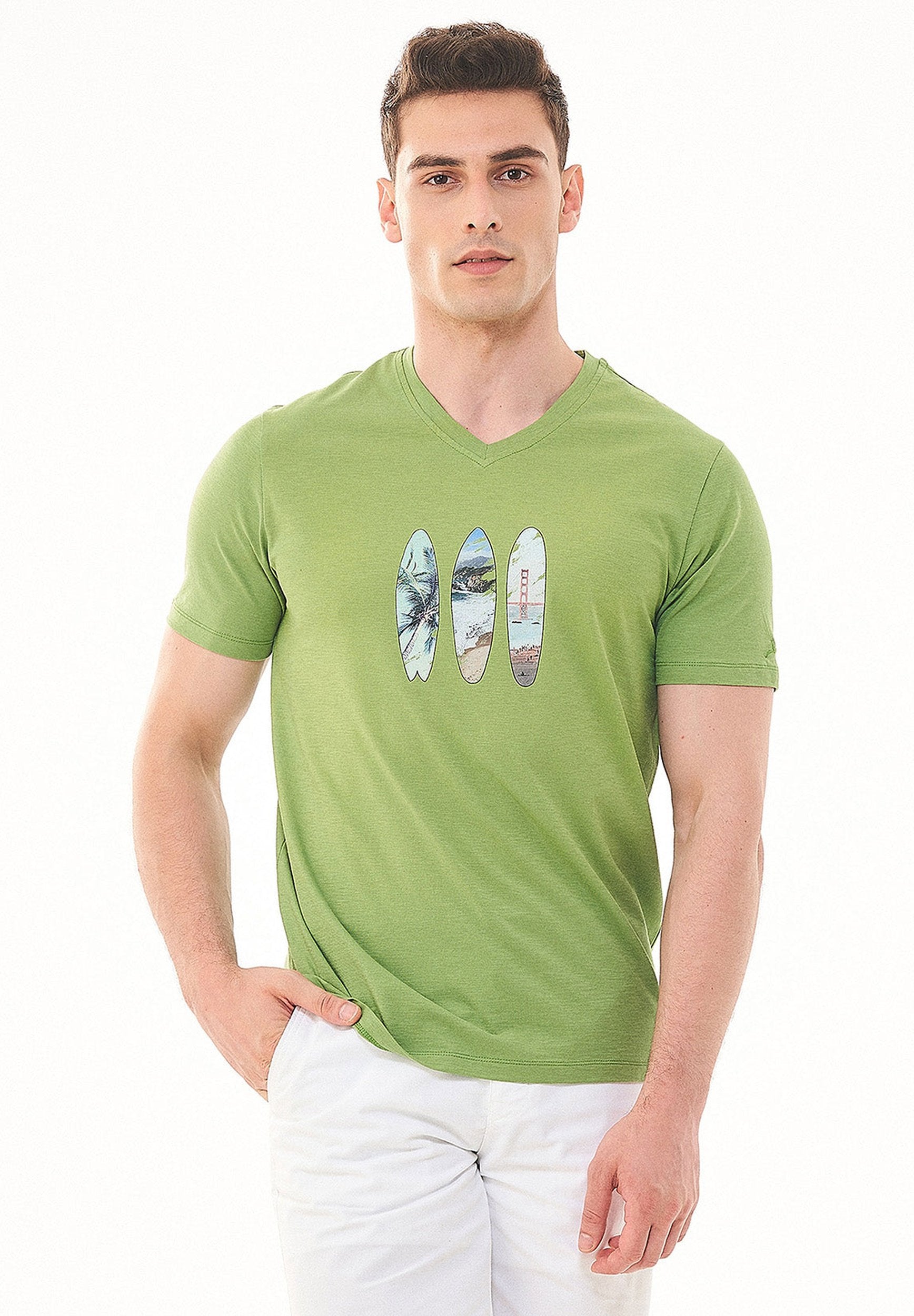 T-Shirt aus Bio-Baumwolle mit Print