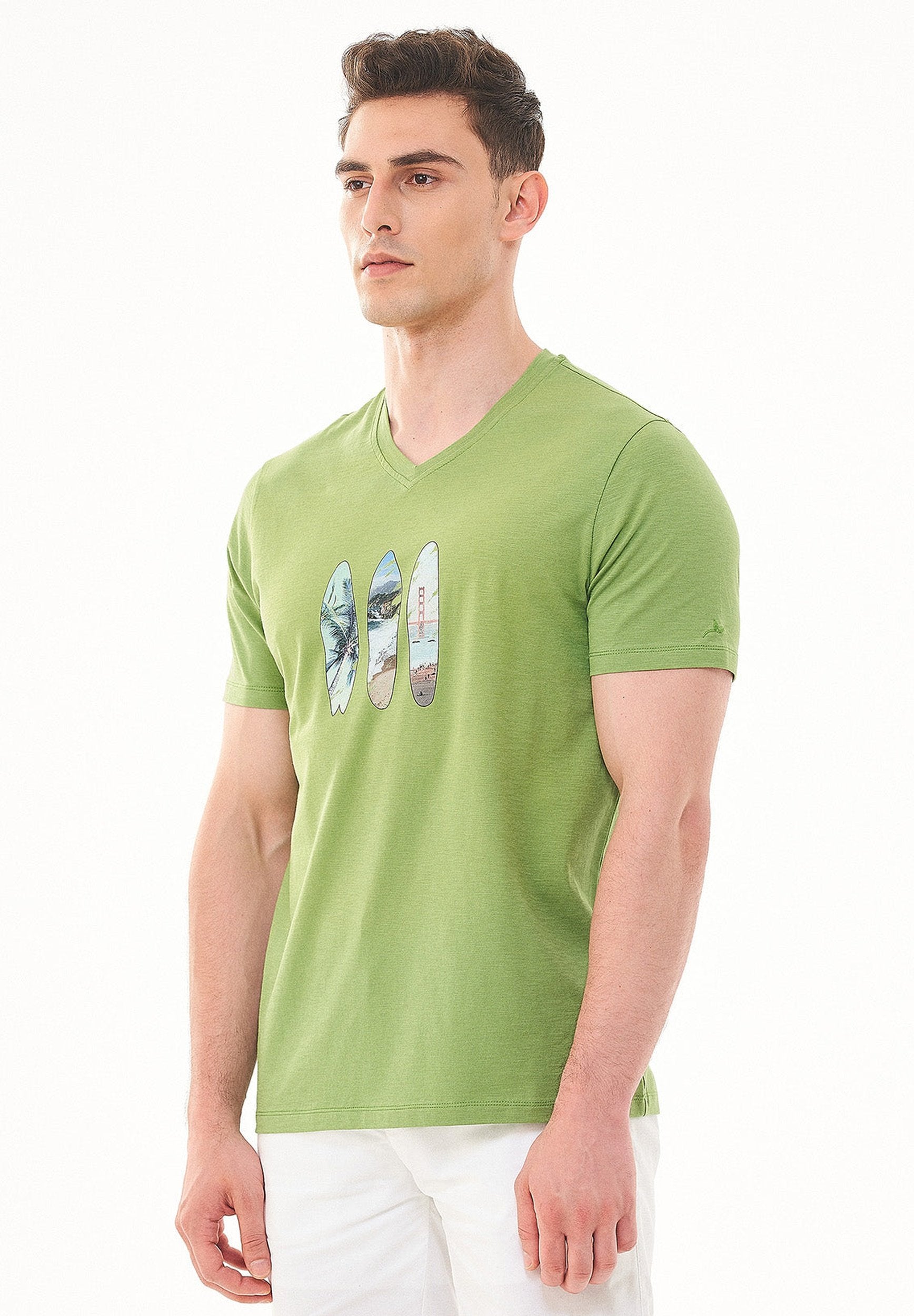 T-Shirt aus Bio-Baumwolle mit Print