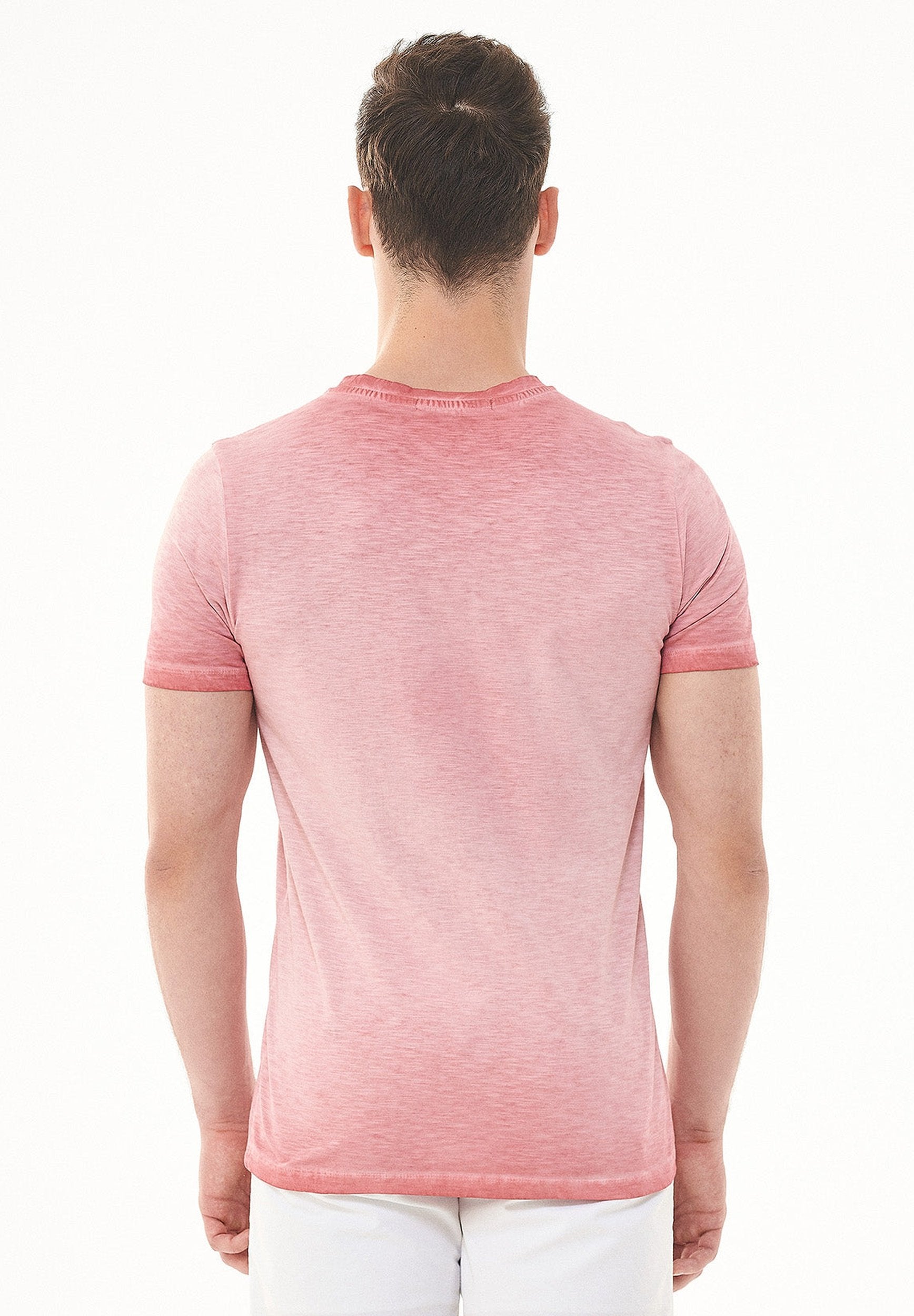 Garment Dyed T-Shirt aus Bio-Baumwolle mit Print