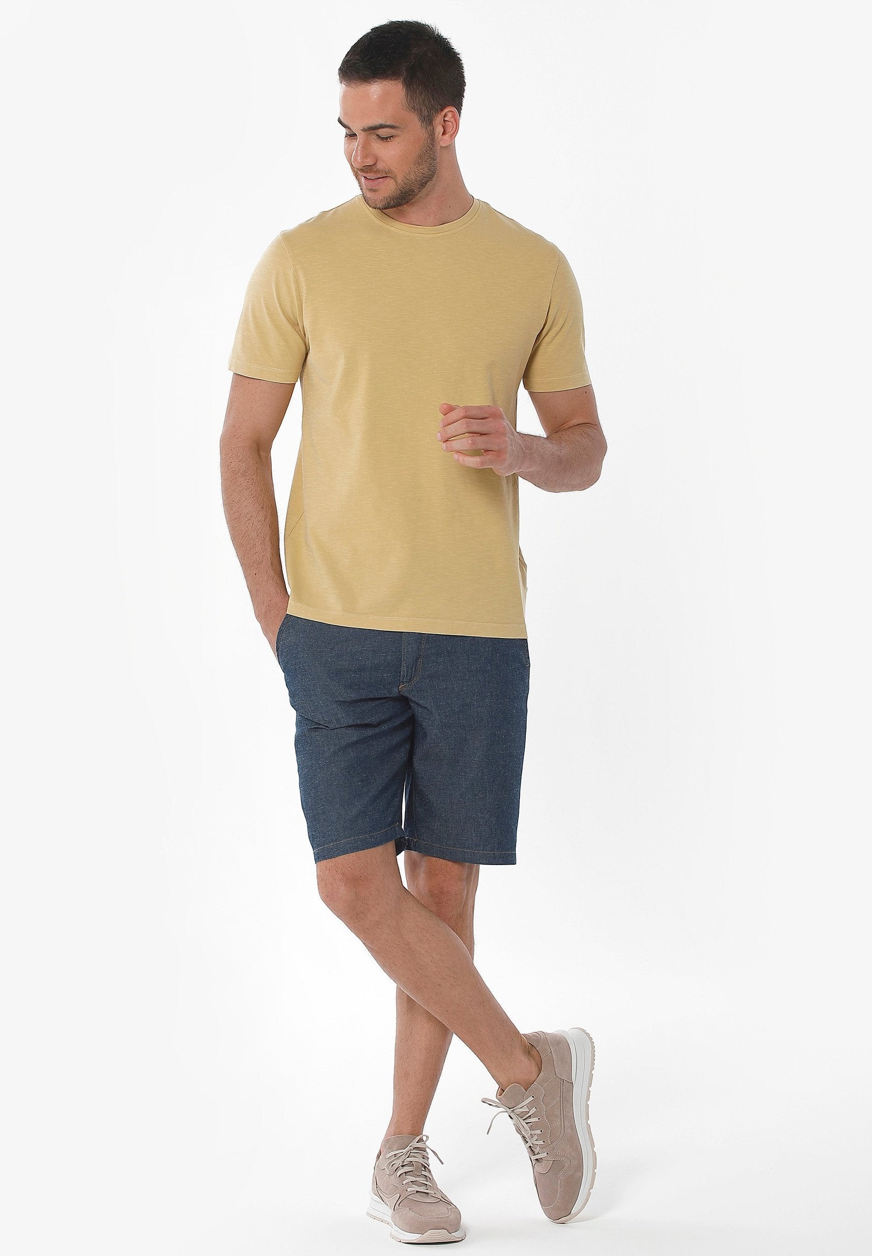 Natural Garment Dyed T-Shirt aus Bio-Baumwolle