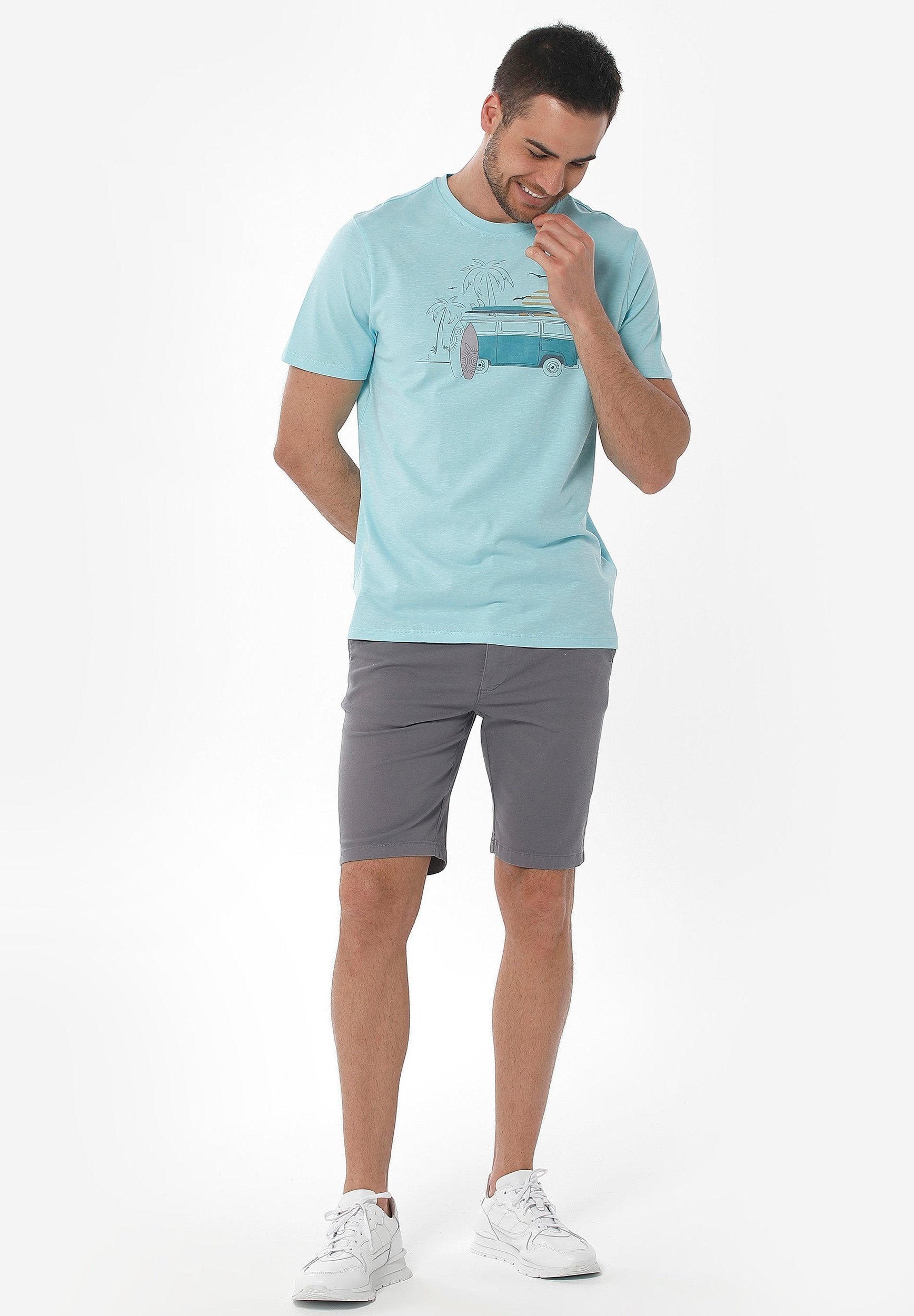 Slim Chino-Shorts aus Bio-Baumwolle