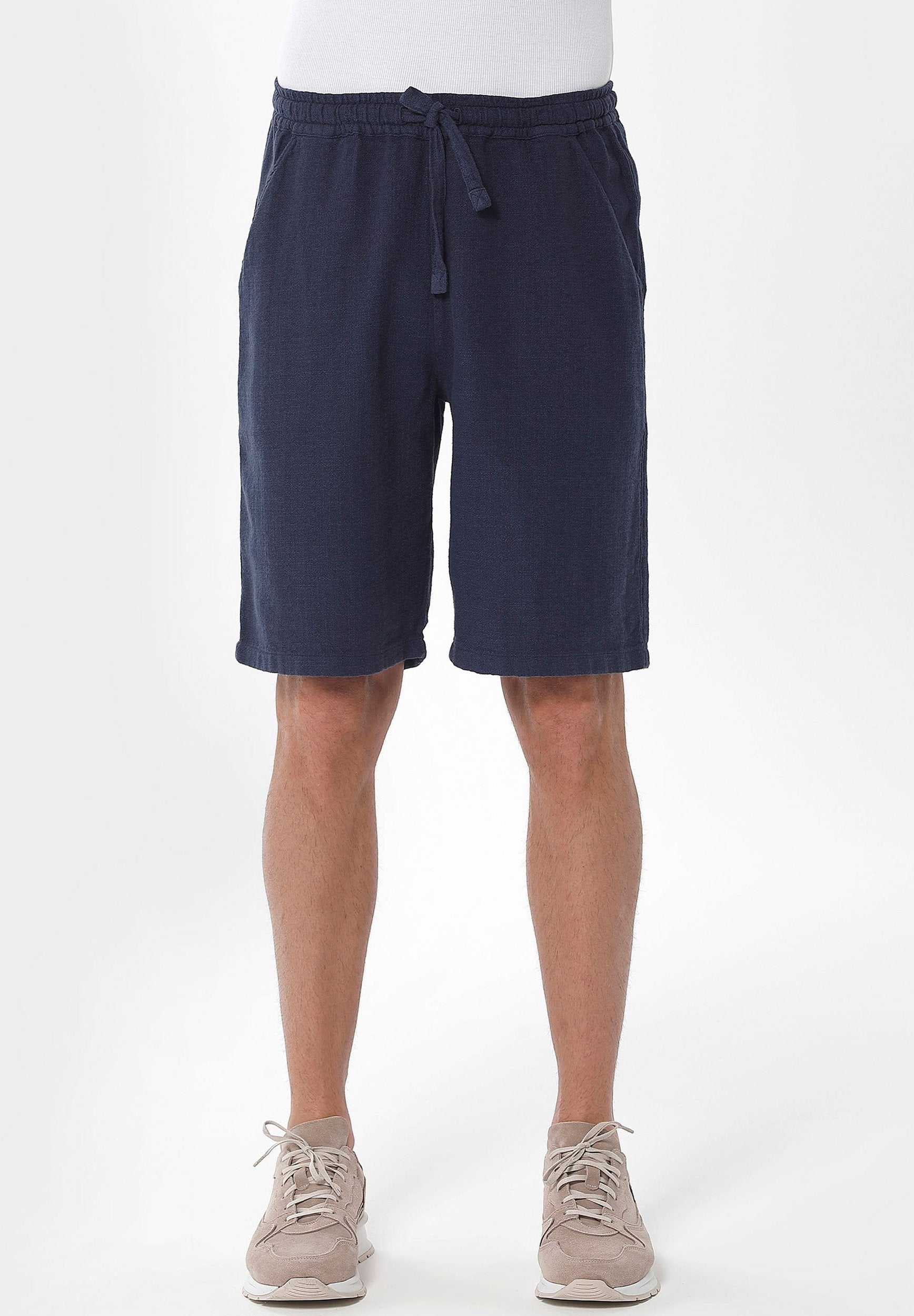 Shorts aus Bio-Baumwolle, Leinen und Viscose