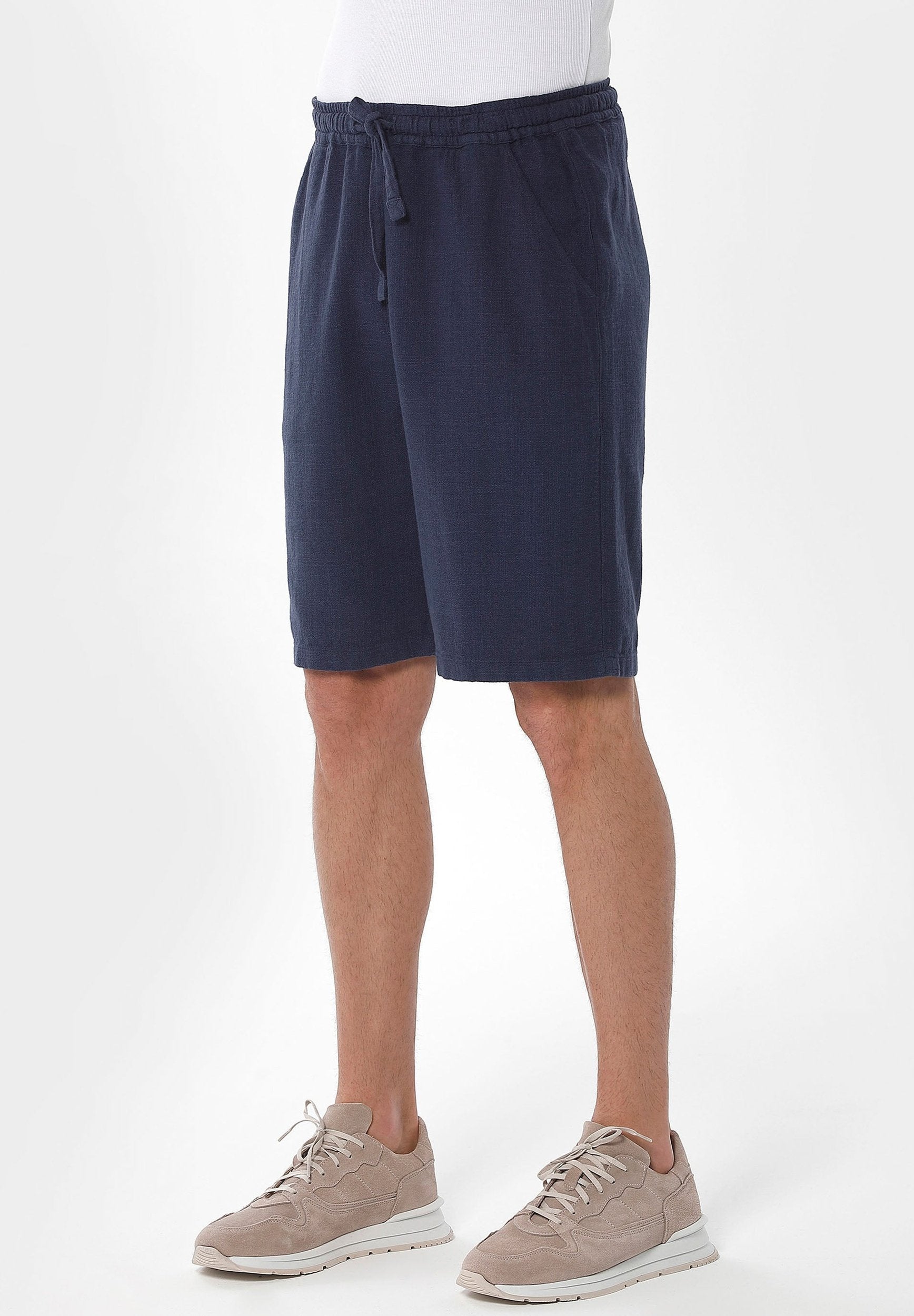 Shorts aus Bio-Baumwolle, Leinen und Viscose