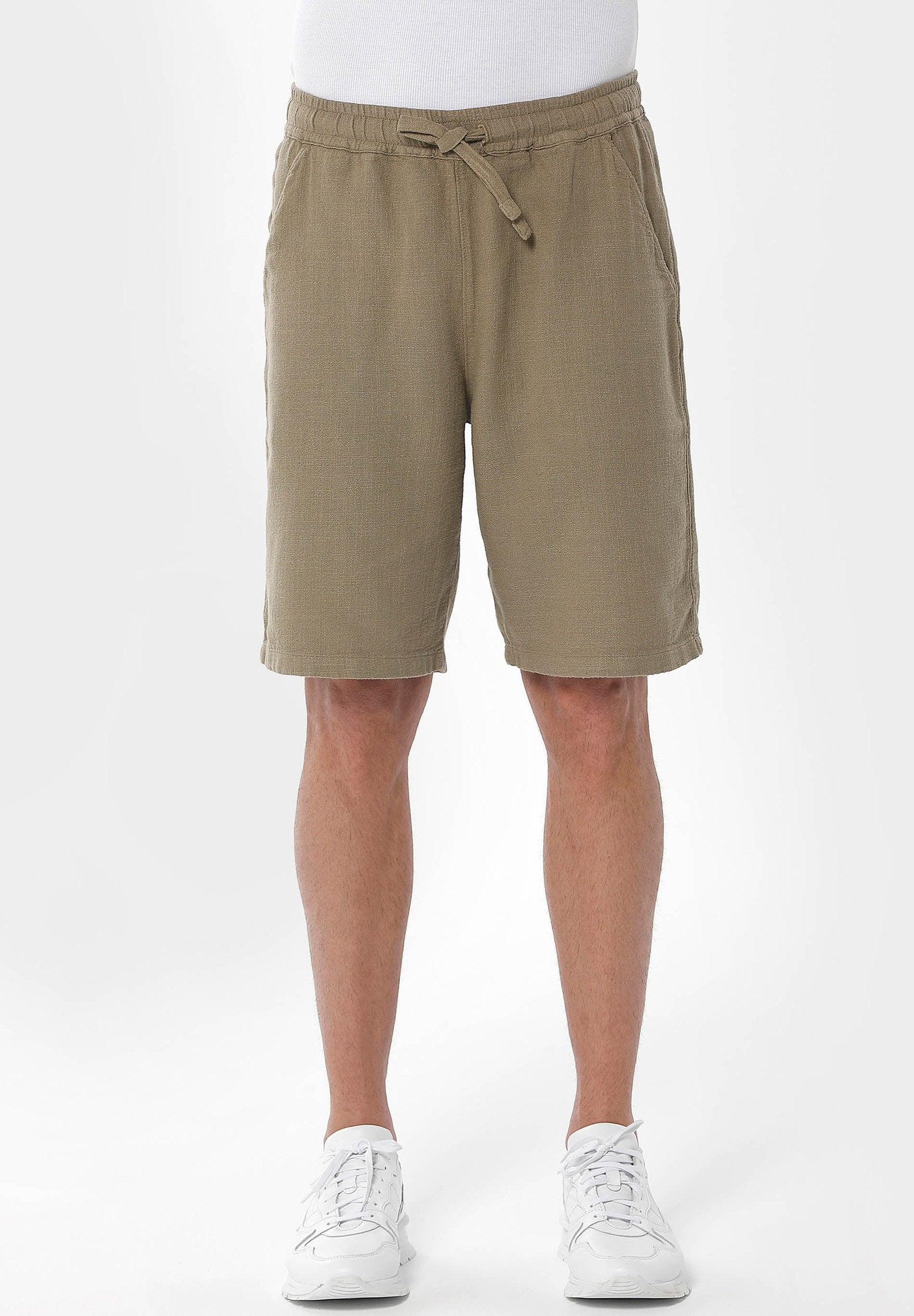 Shorts aus Bio-Baumwolle, Leinen und Viscose