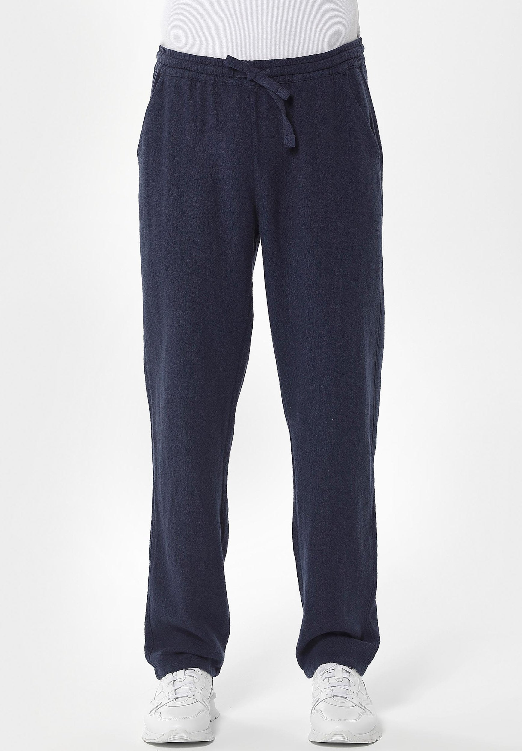 Hose aus Leinen-Bio Baumwolle Mix