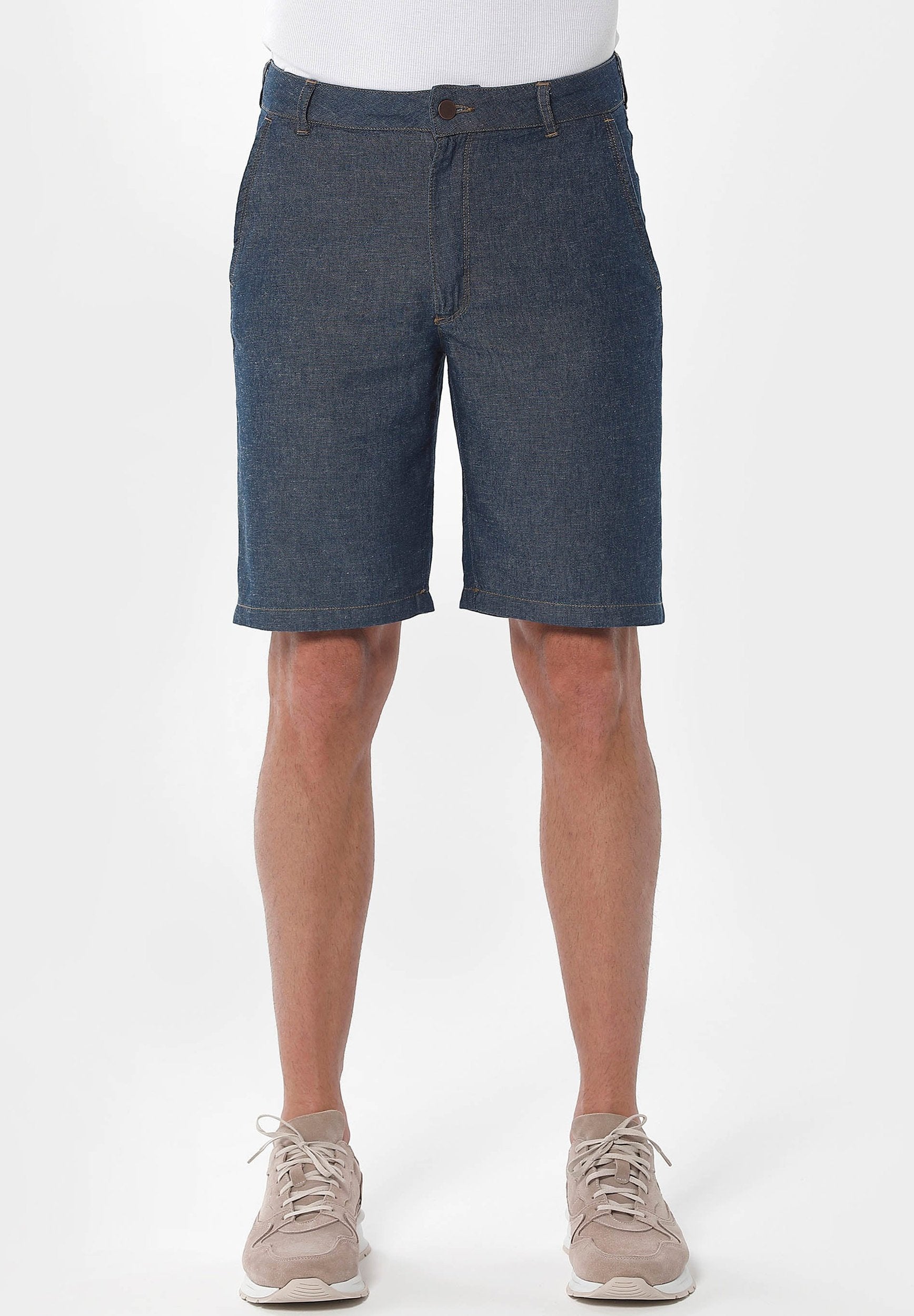 Denim-Shorts aus Bio-Baumwolle und TENCEL™ Lyocell  mit Hanf