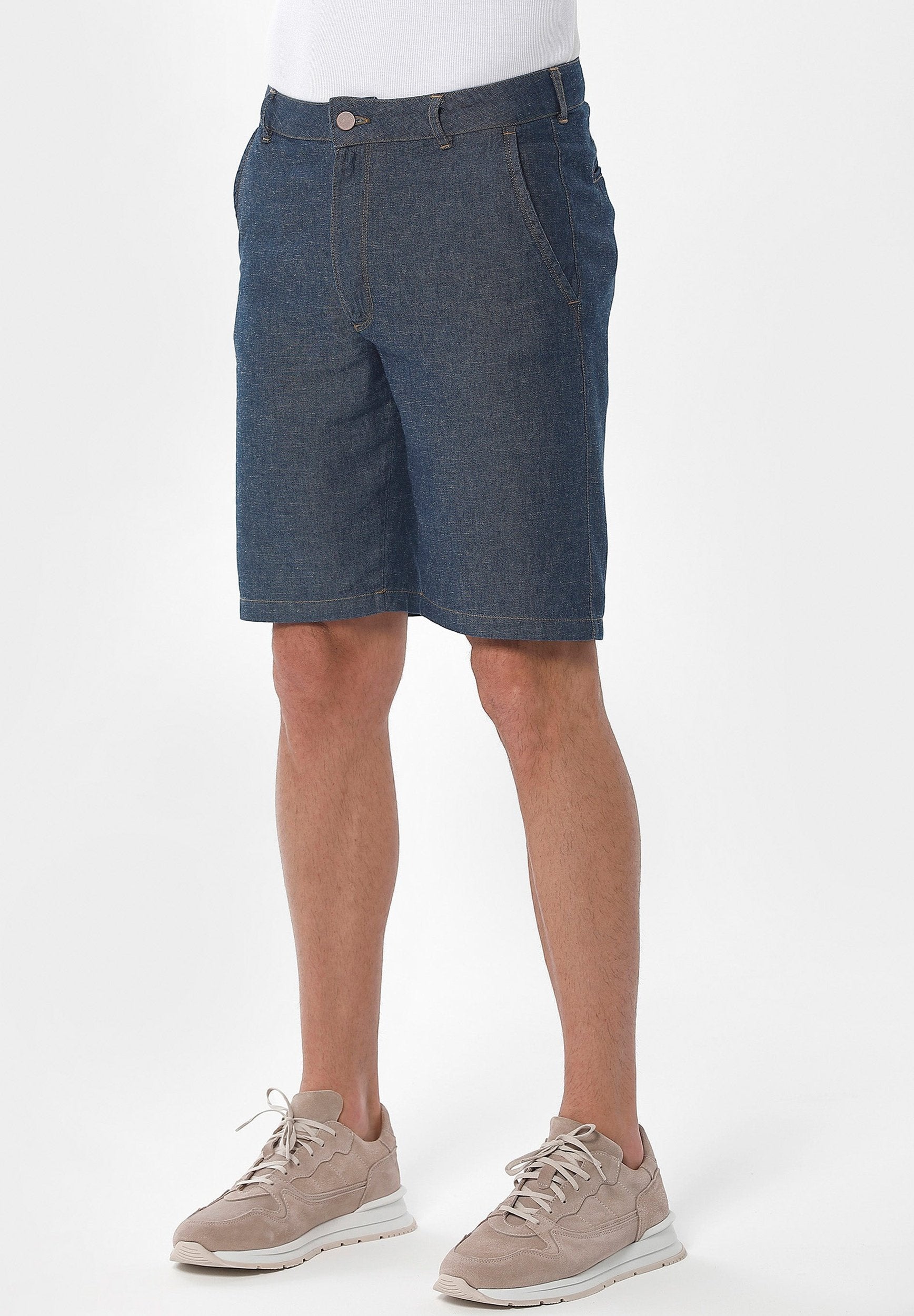 Denim-Shorts aus Bio-Baumwolle und TENCEL™ Lyocell mit Hanf
