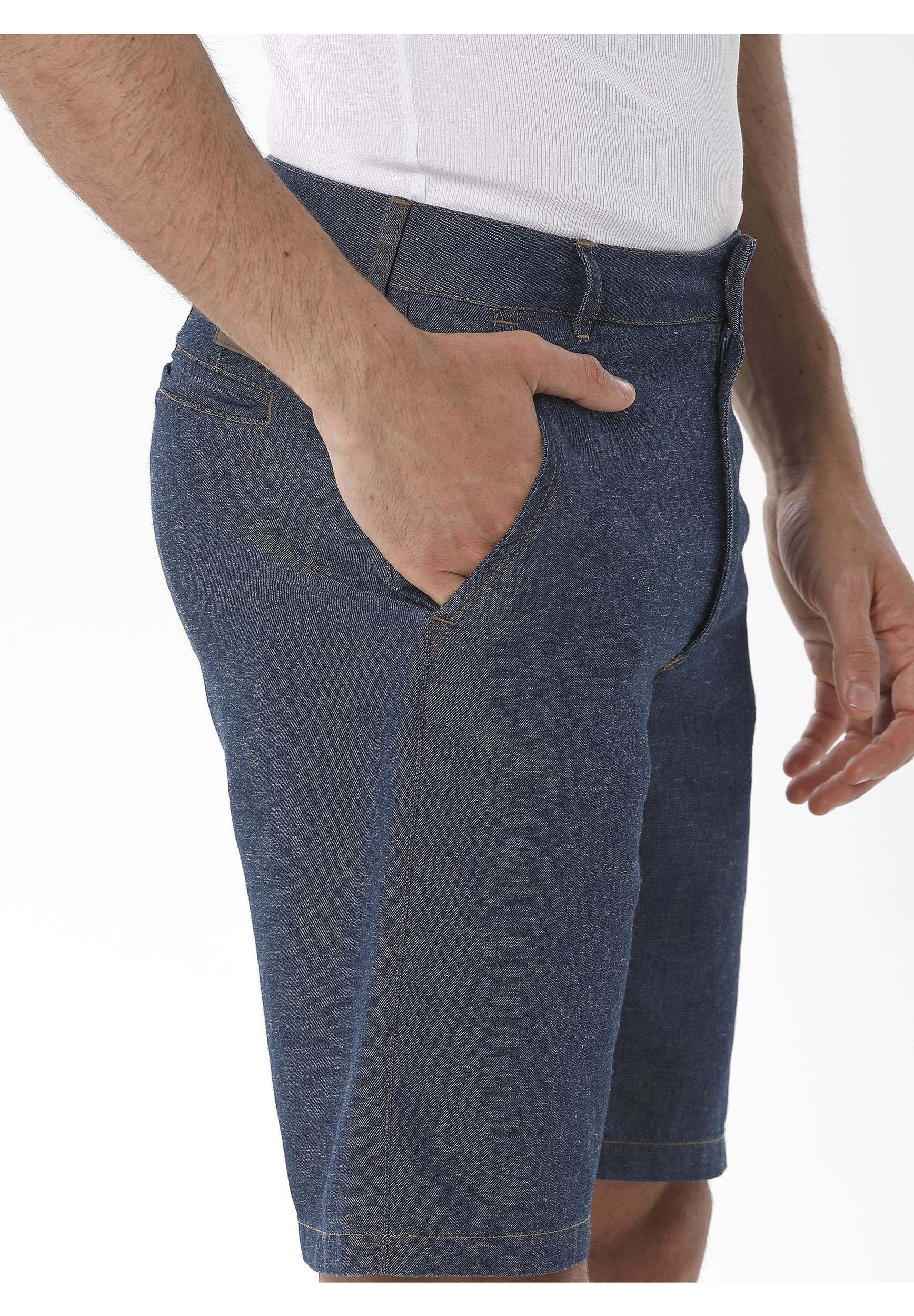 Denim-Shorts aus Bio-Baumwolle und TENCEL™ Lyocell mit Hanf