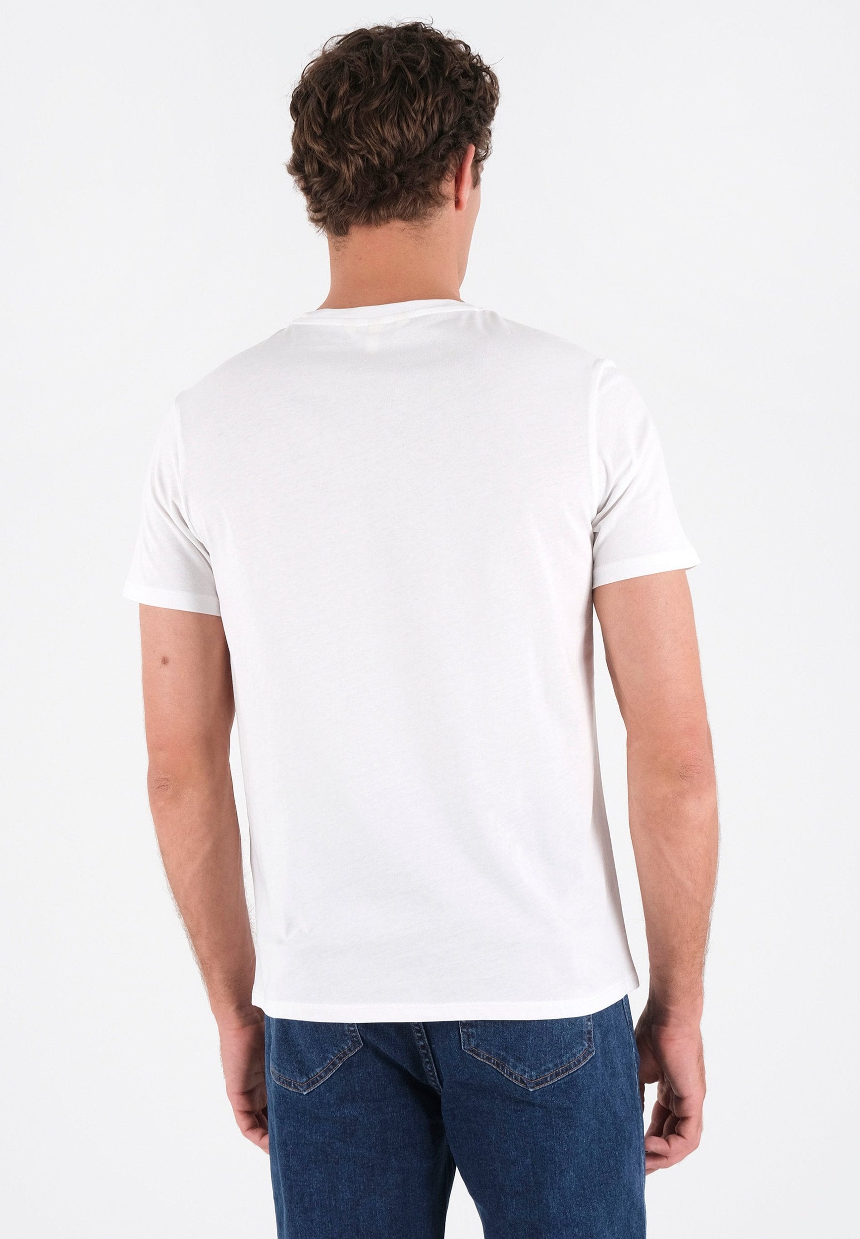 T-Shirt aus Bio-Baumwolle mit Wagen-Print