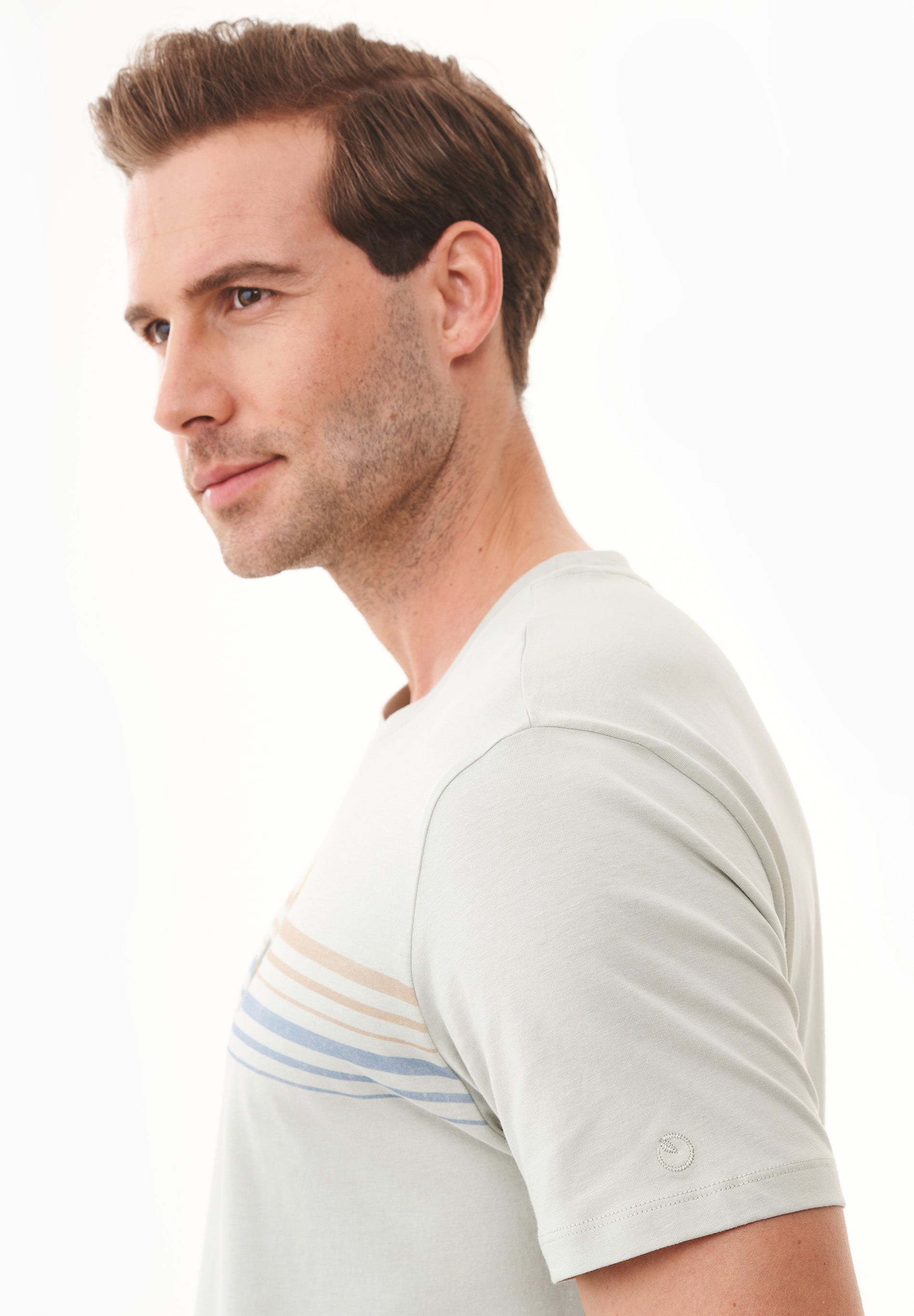 T-Shirt aus Bio-Baumwolle mit Wagen-Print