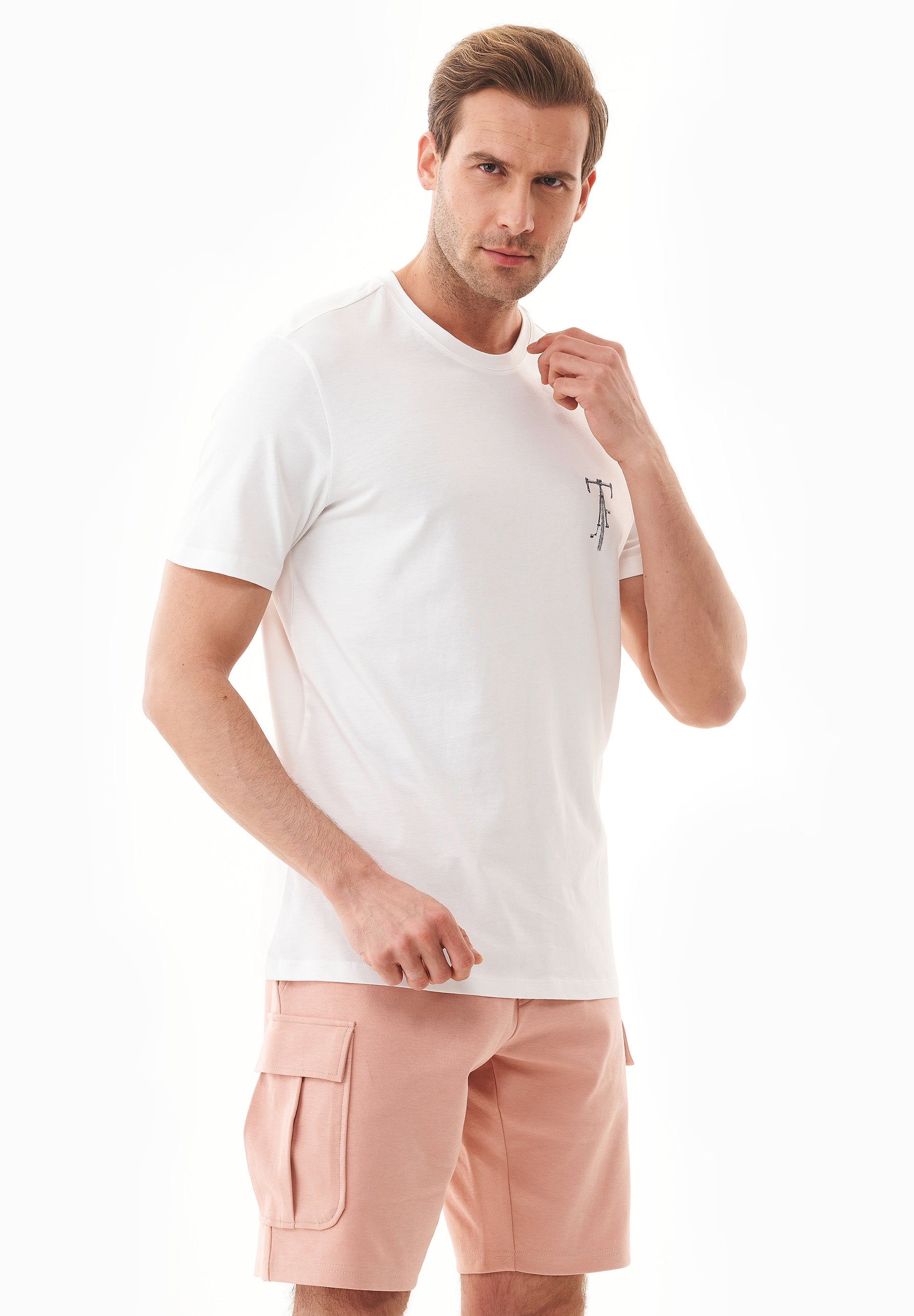 T-Shirt aus Bio-Baumwolle mit Fahrrad-Print