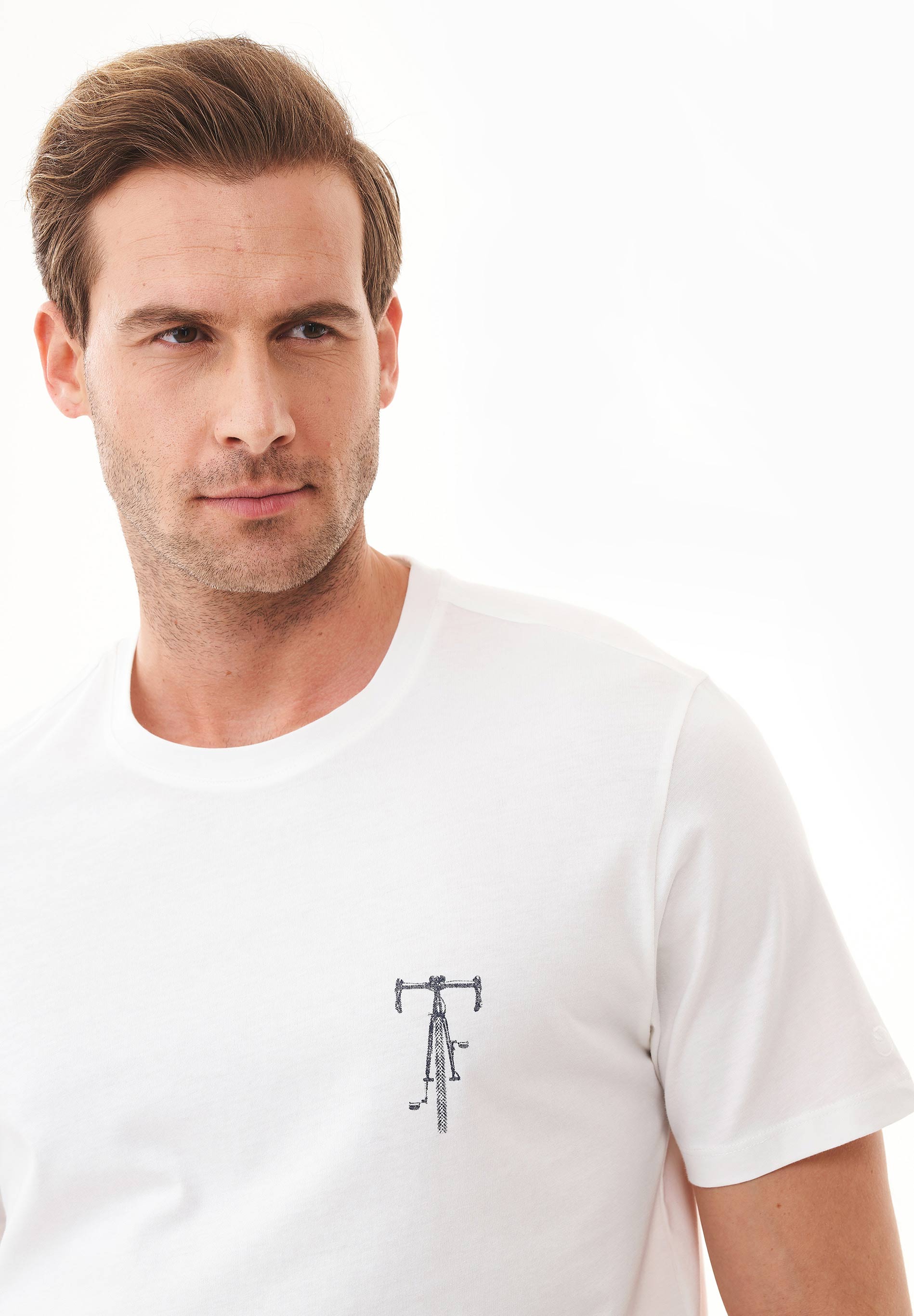 T-Shirt aus Bio-Baumwolle mit Fahrrad-Print