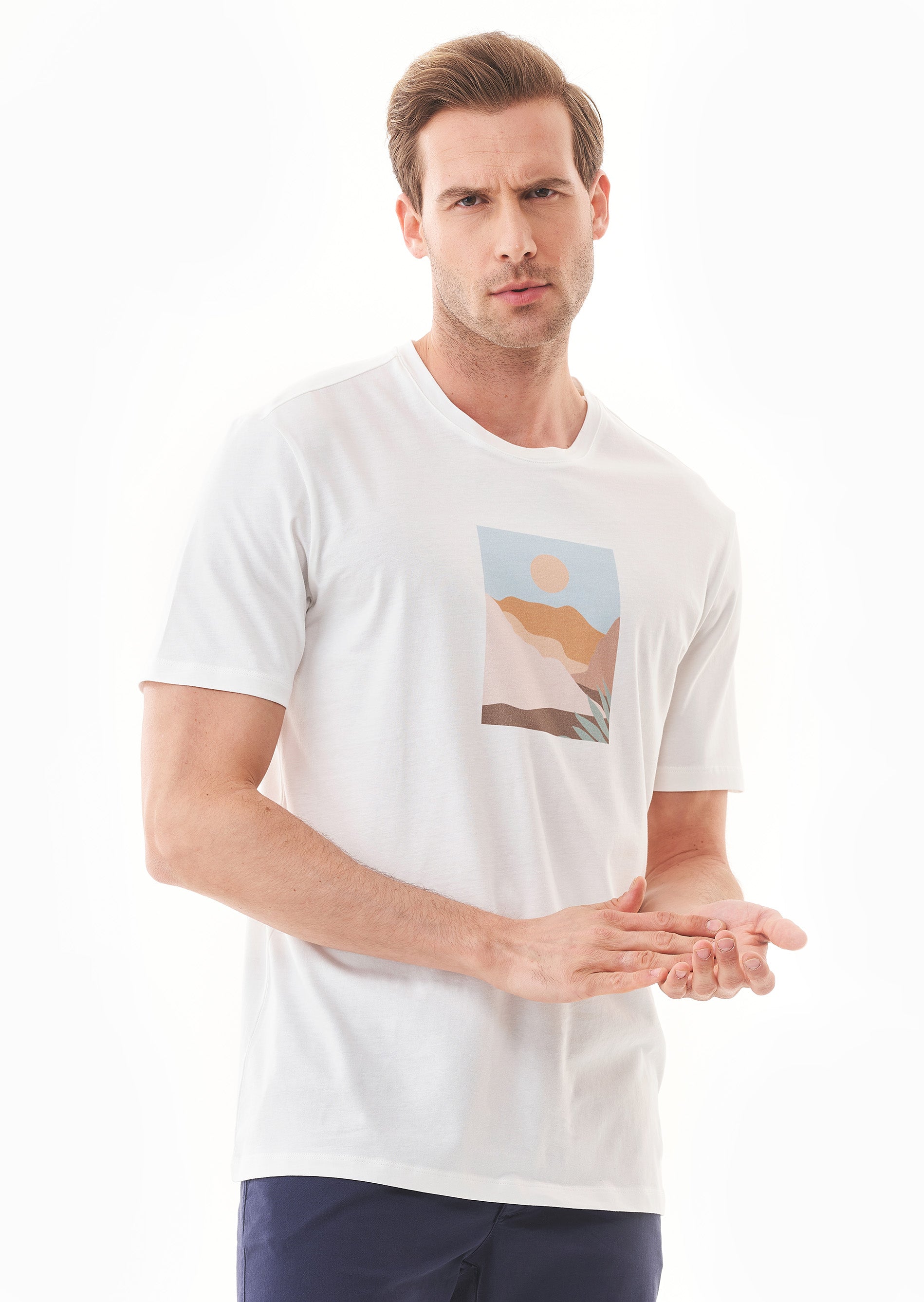 T-Shirt aus Bio-Baumwolle mit Print