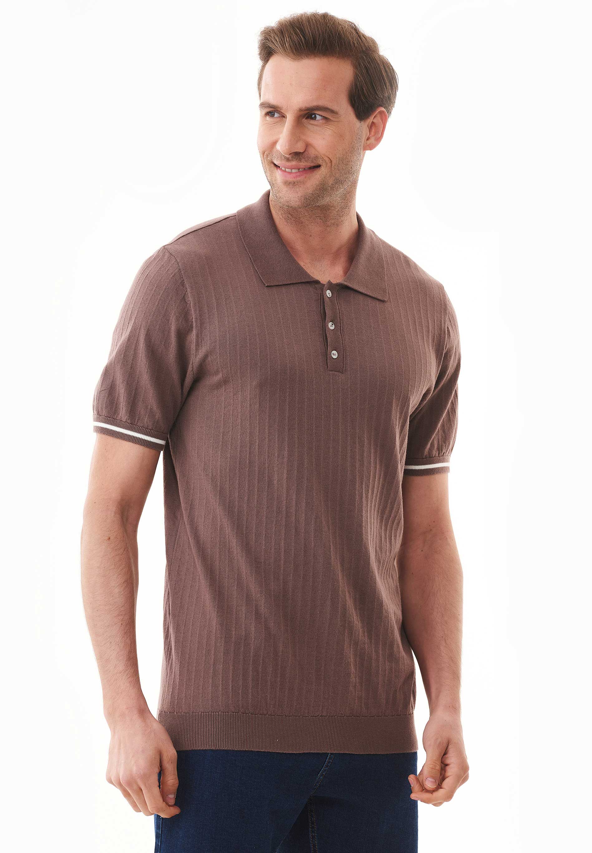 Strick-Poloshirt aus Bio-Baumwolle