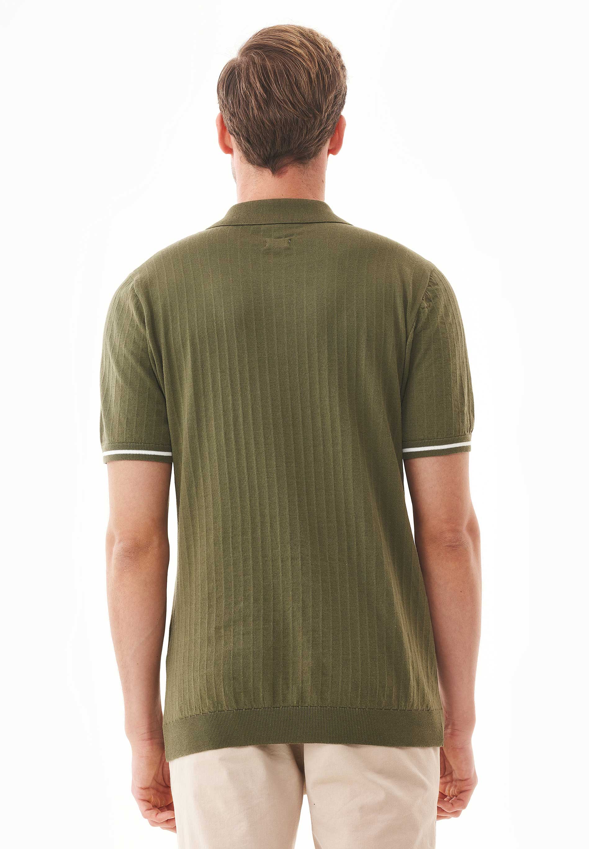 Strick-Poloshirt aus Bio-Baumwolle