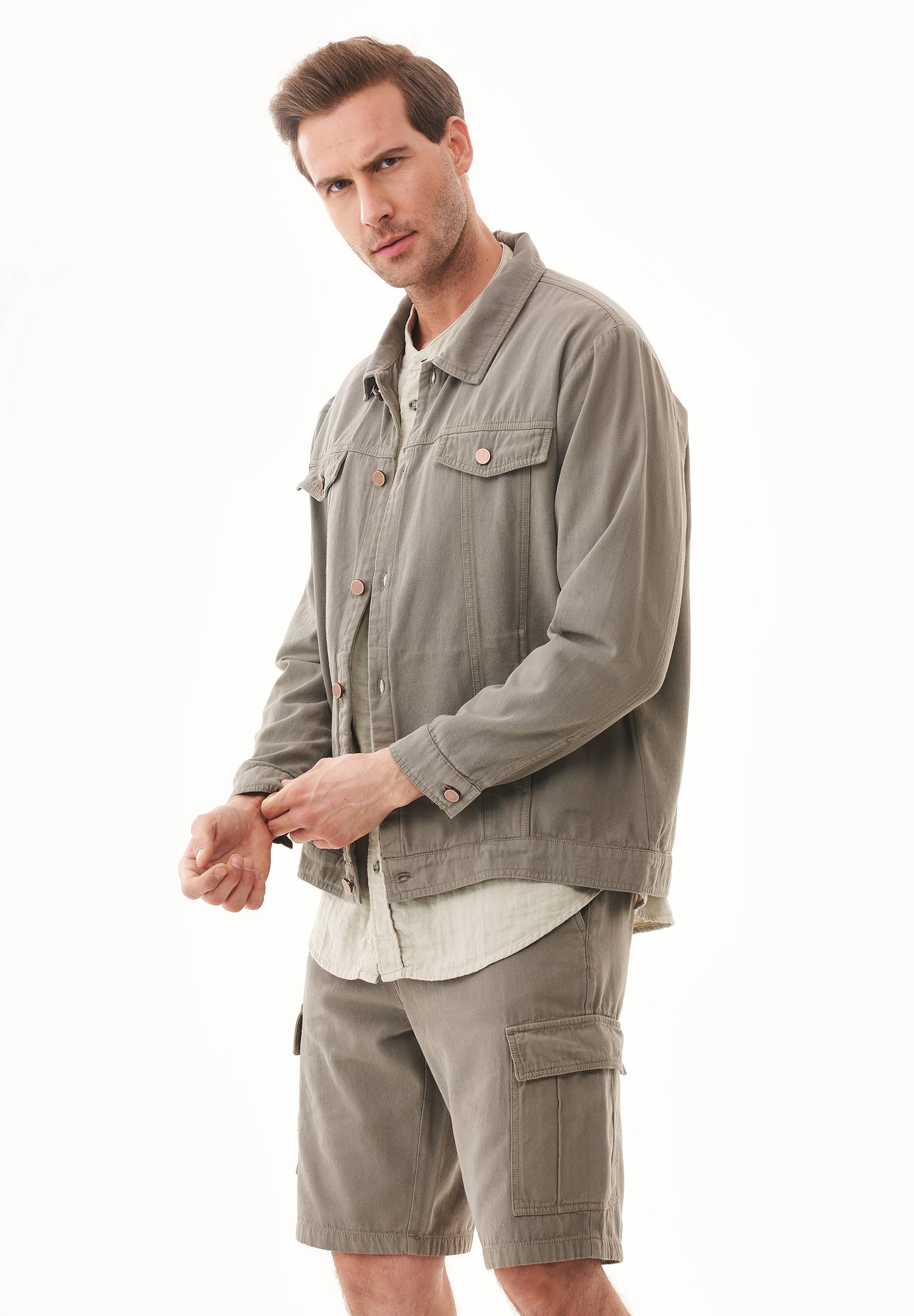 Hemdjacke aus Bio-Baumwolle