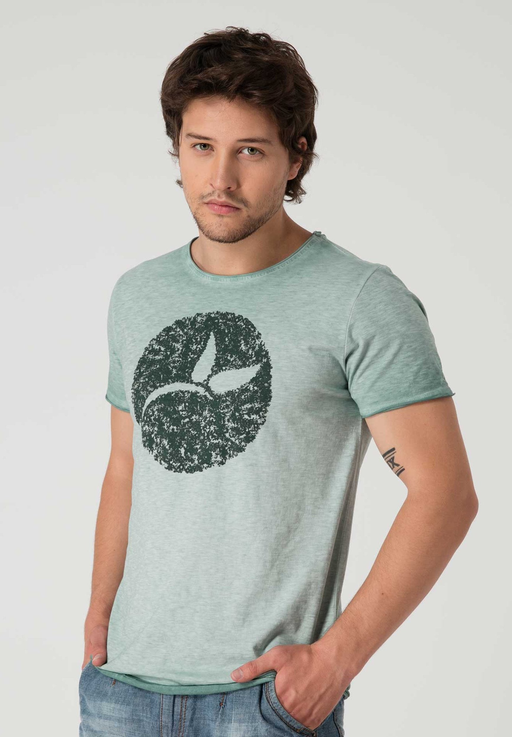 T-Shirt aus Bio-Baumwolle mit Logo-Print