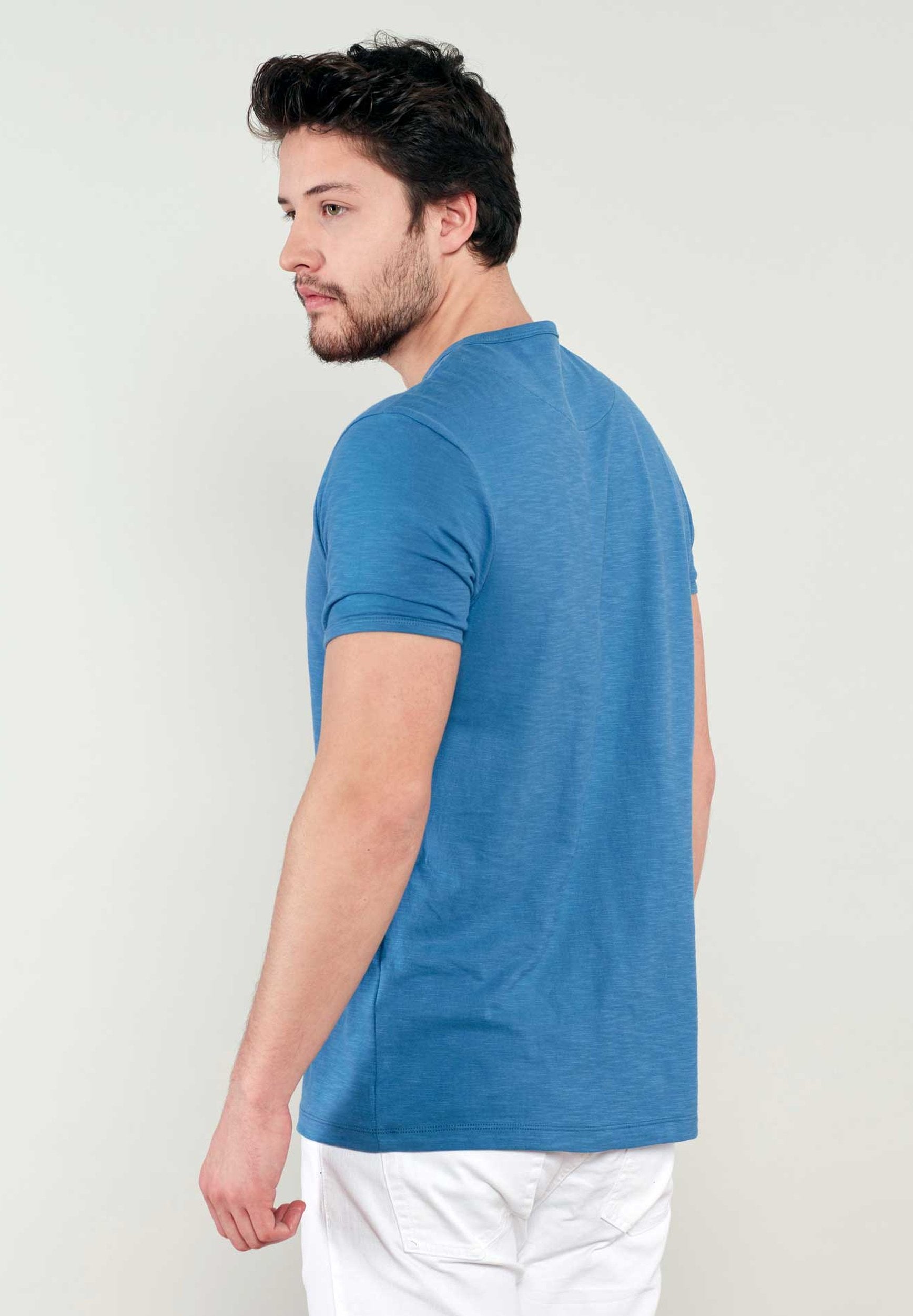 Henleyshirt aus Bio-Baumwolle mit Knopfleiste