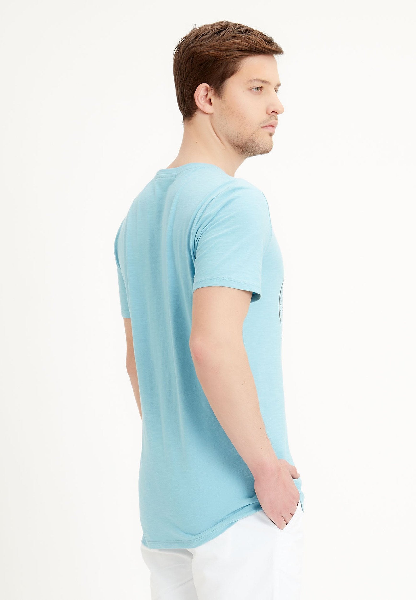 T-Shirt aus Bio-Baumwolle mit Fahrrad-Print
