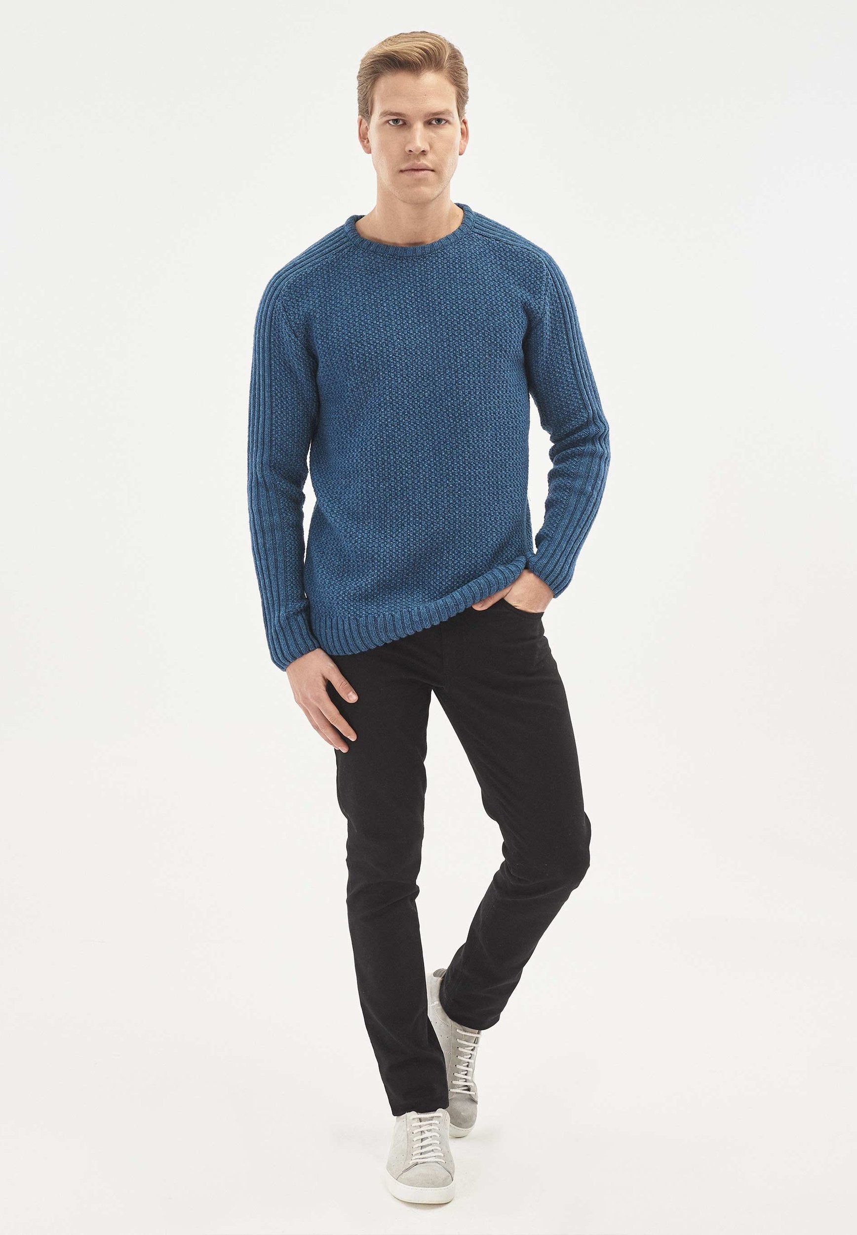 Pullover aus Bio-Merinowolle und Bio-Baumwolle