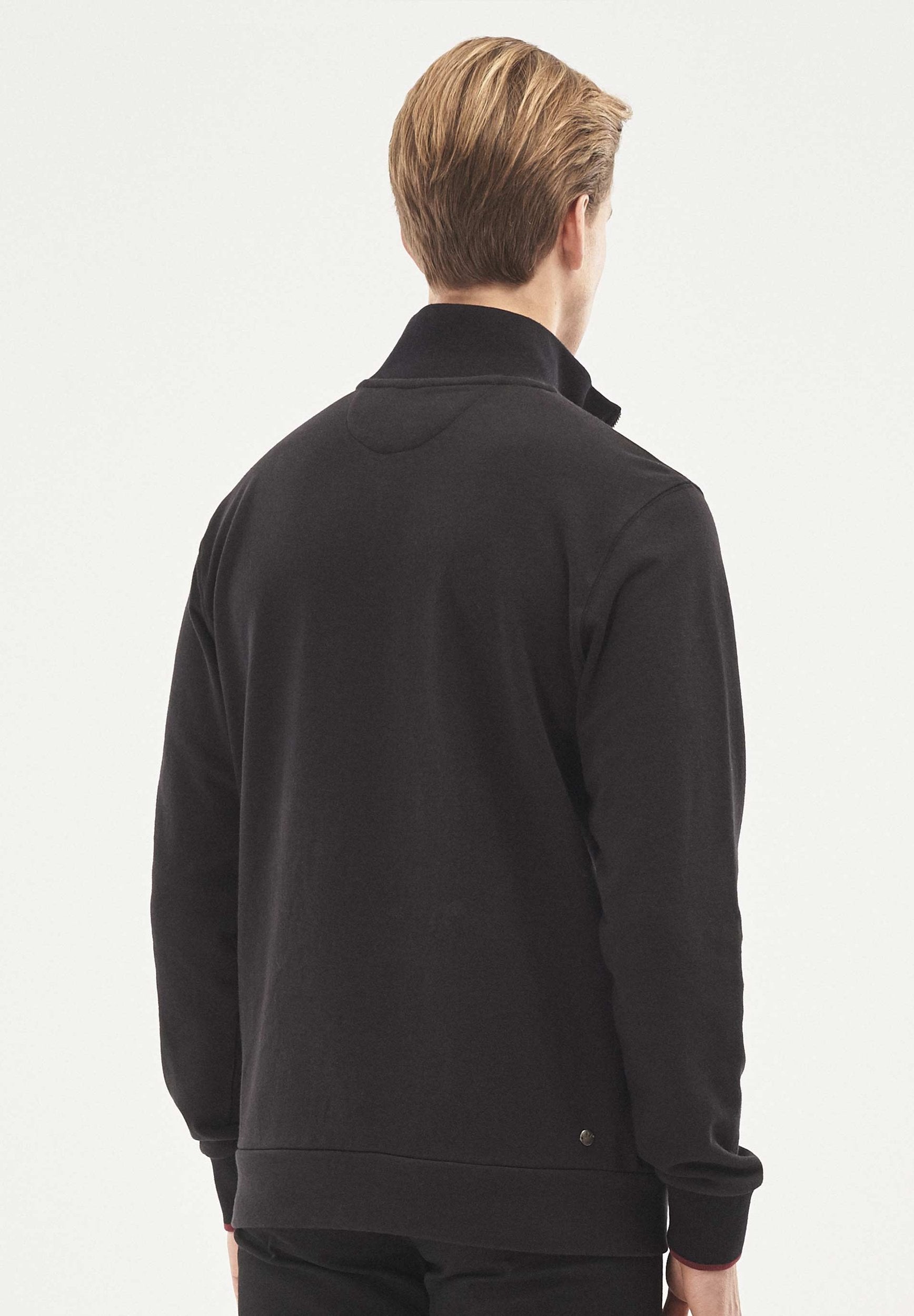 Sweatshirt aus Bio-Baumwolle mit Stehkragen