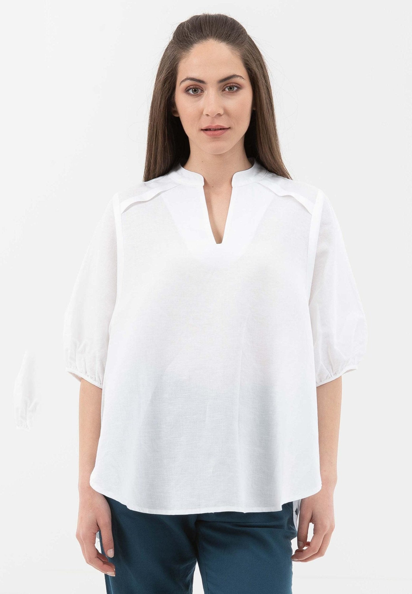 Bluse aus Leinen mit Bio-Baumwolle | Nachhaltige Damenmode