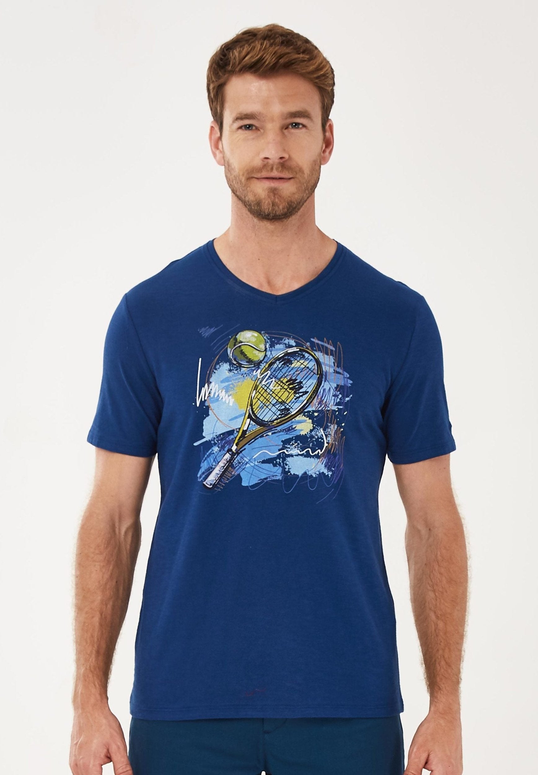 T-Shirt aus Bio-Baumwolle mit Print | Nachhaltige Herrenmode