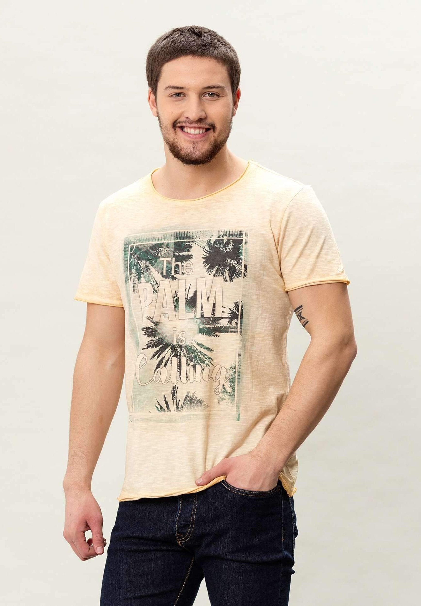 Herren Garment Dyed T-Shirt