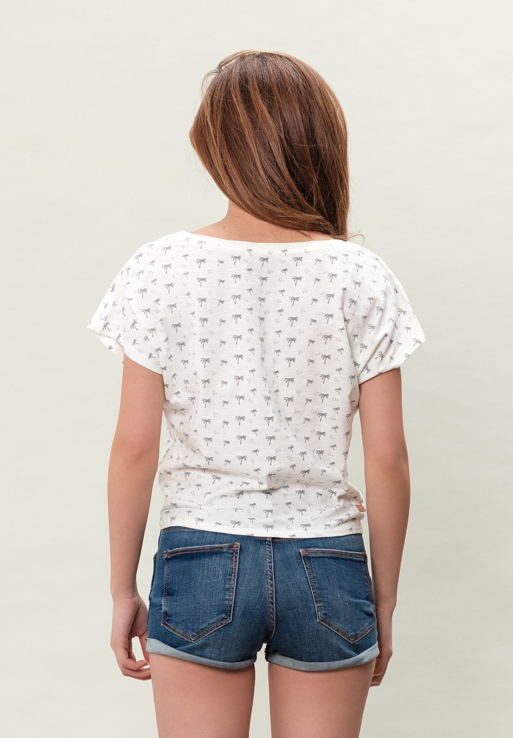 T-Shirt aus Bio-Baumwolle mit Allover-Druck