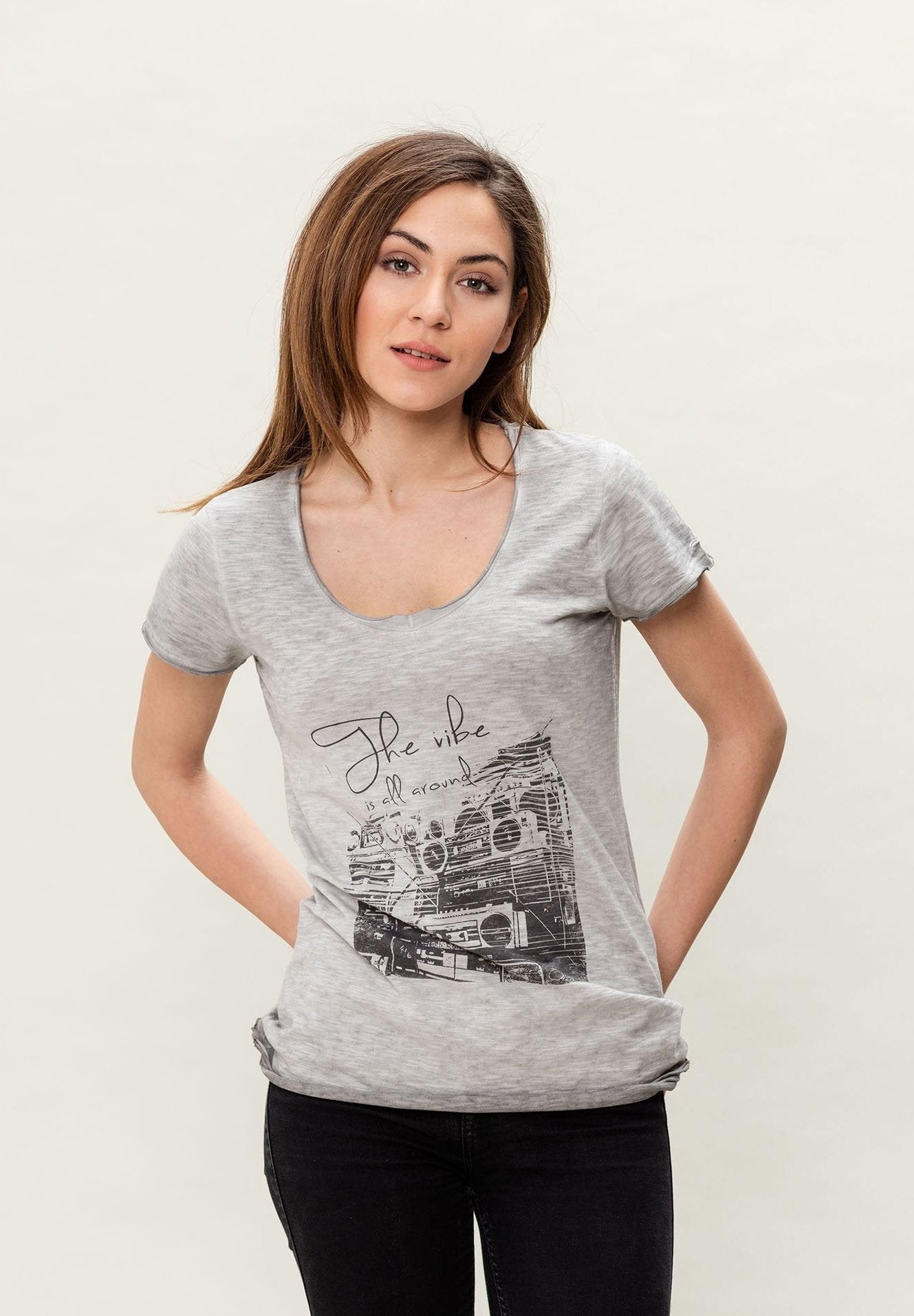 Damen Cold Pigment Dyed T-Shirt aus Bio-Baumwolle
