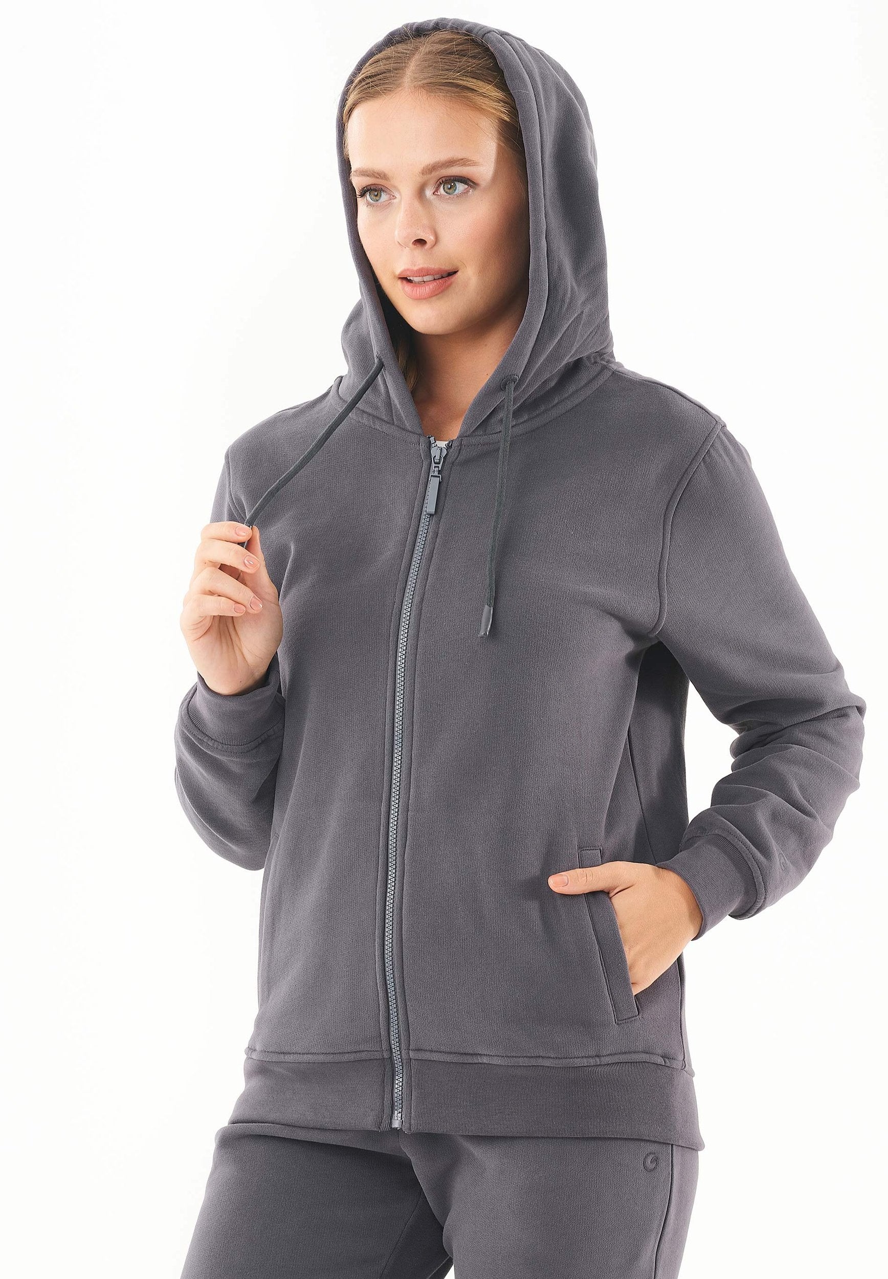 Soft Touch Zip-Hoodie aus Bio-Baumwolle