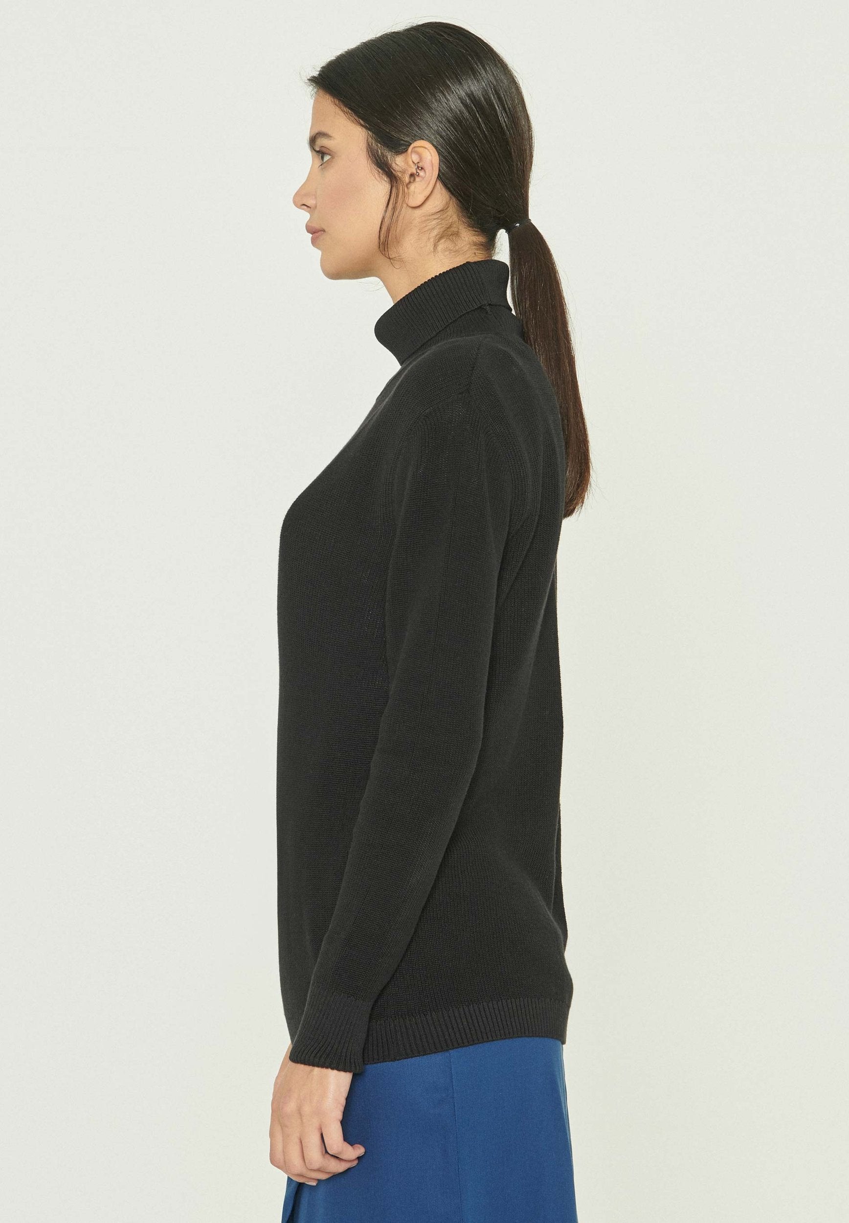 Rollkragenpullover aus Bio-Baumwolle