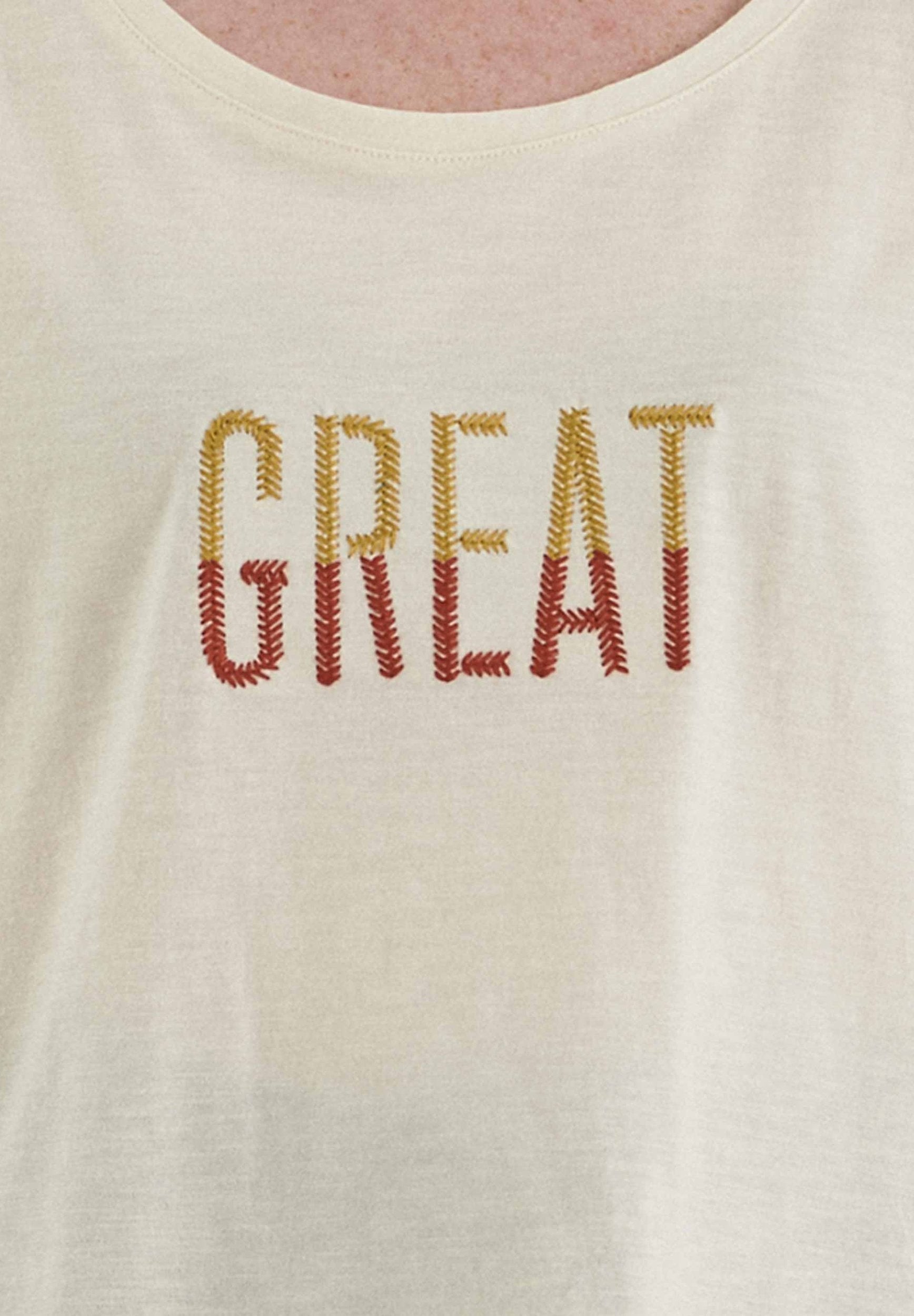 T-Shirt aus Bio-Baumwolle mit Stickerei