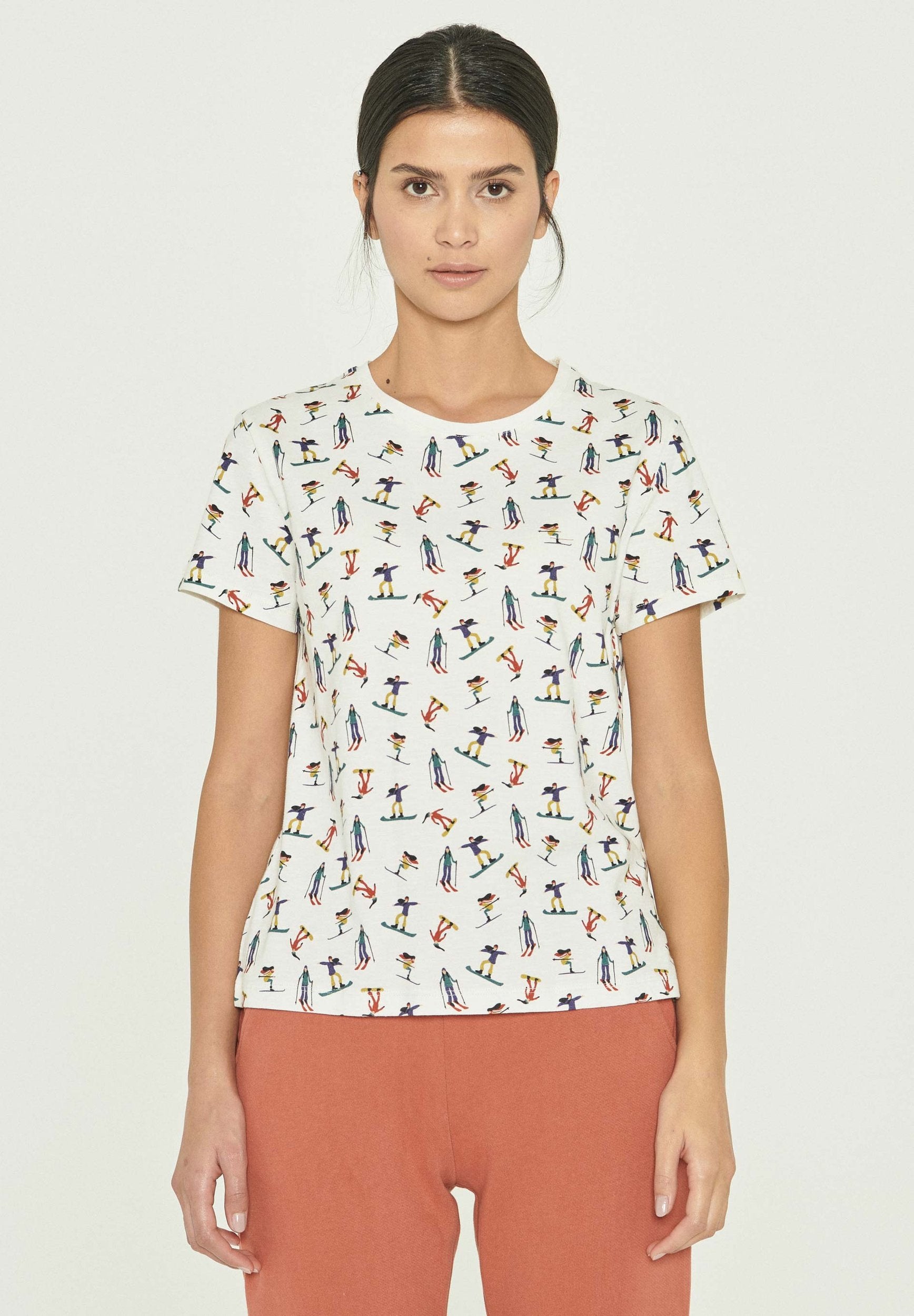 T-Shirt aus Bio-Baumwolle mit Allover-Print