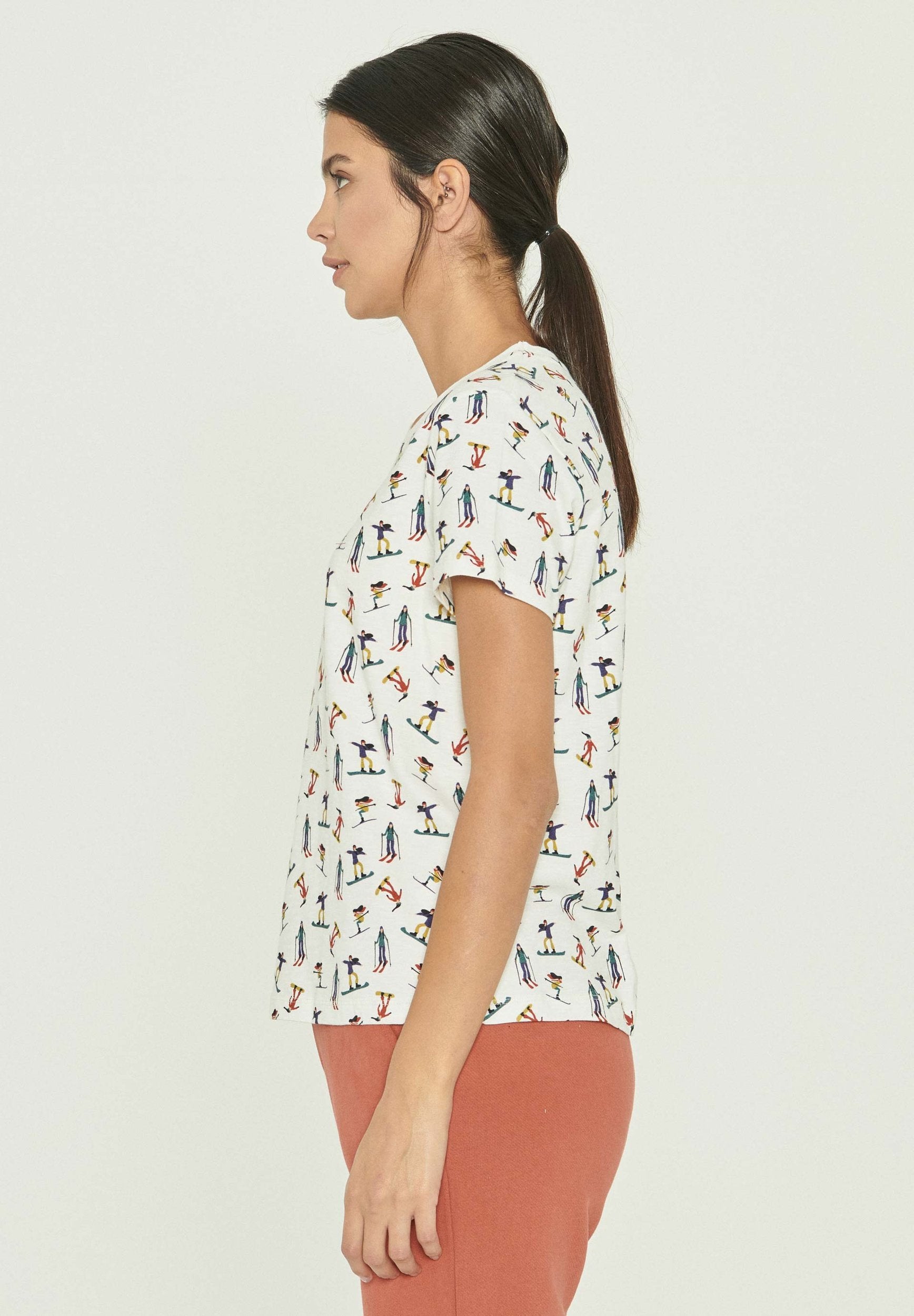 T-Shirt aus Bio-Baumwolle mit Allover-Print