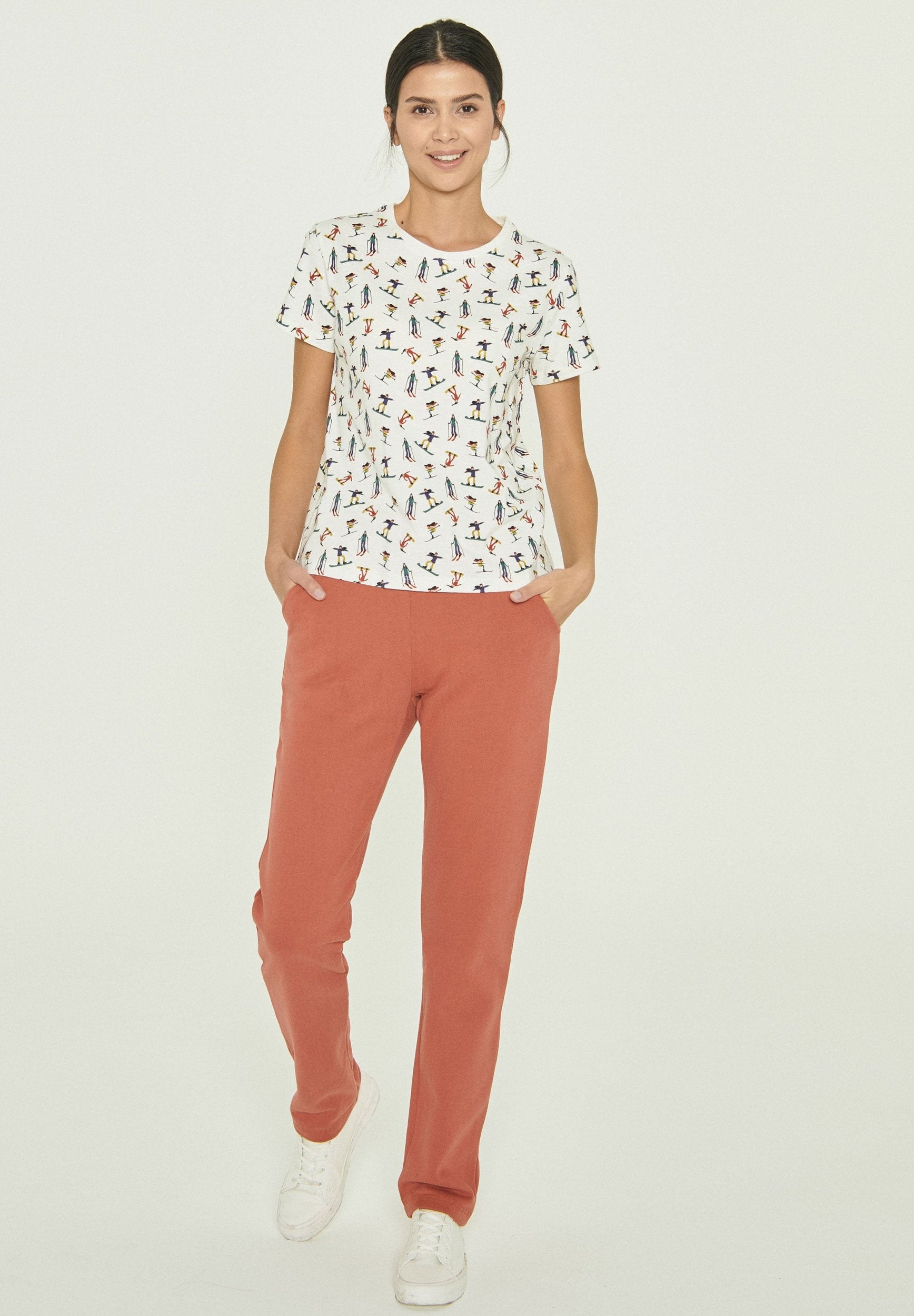 T-Shirt aus Bio-Baumwolle mit Allover-Print