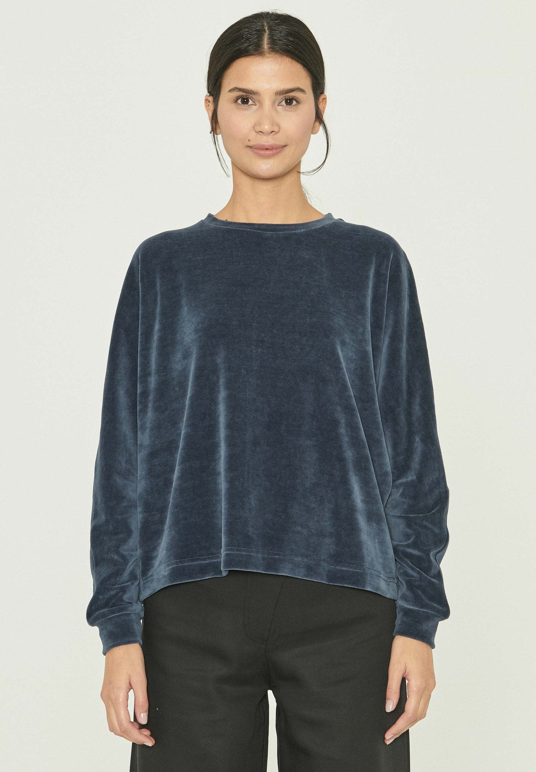 Samtbluse aus Bio-Baumwolle