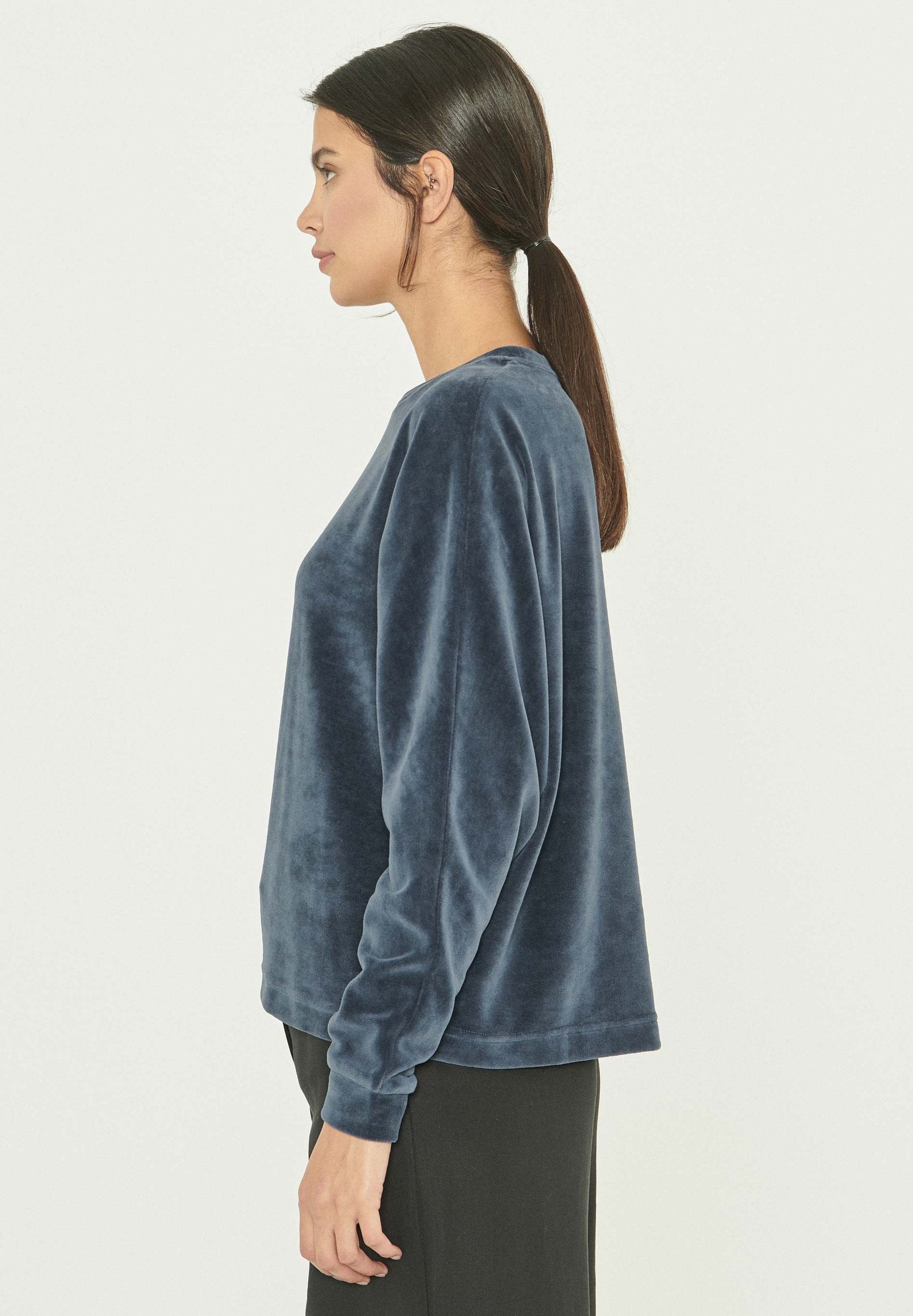 Samtbluse aus Bio-Baumwolle