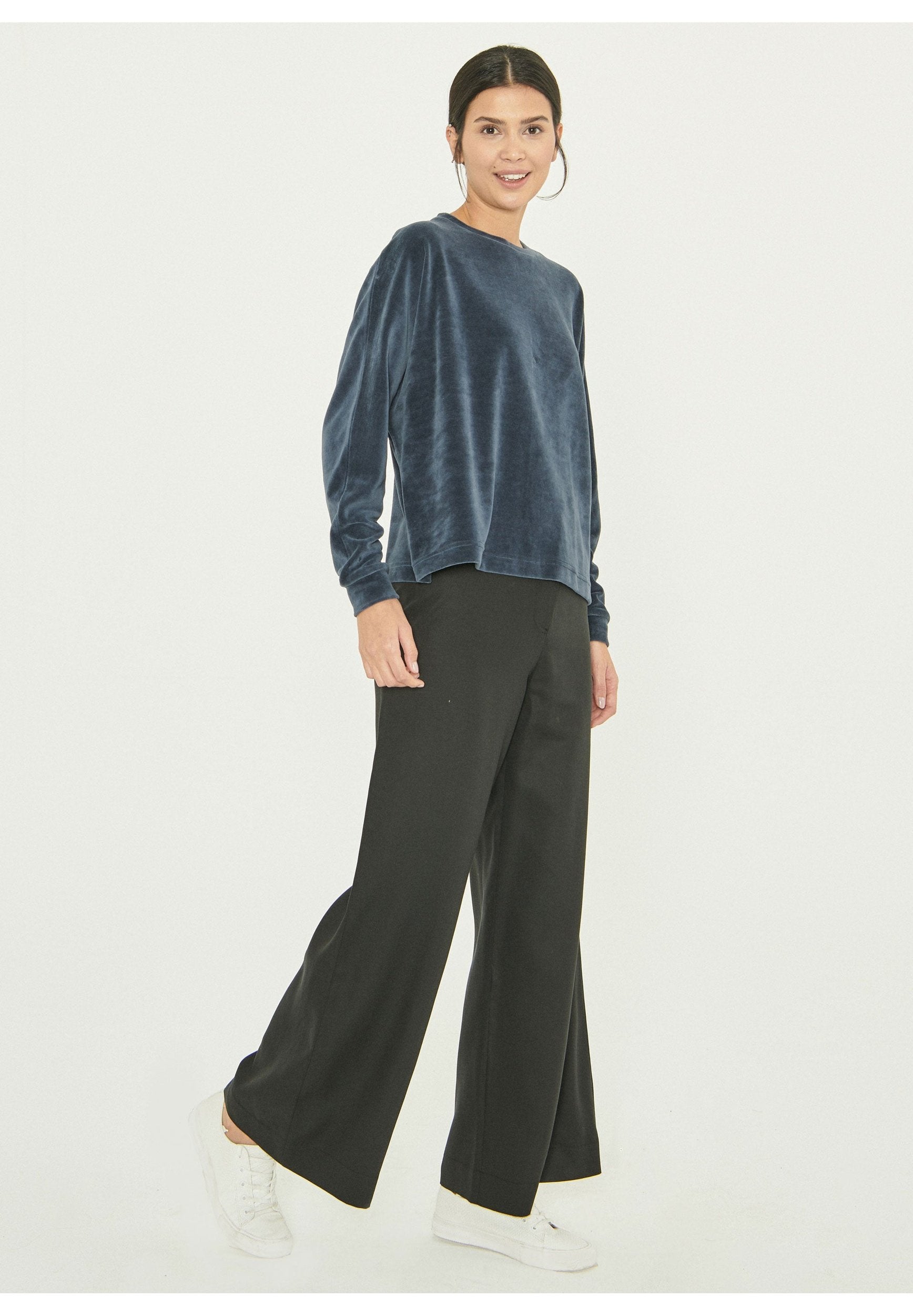 Samtbluse aus Bio-Baumwolle
