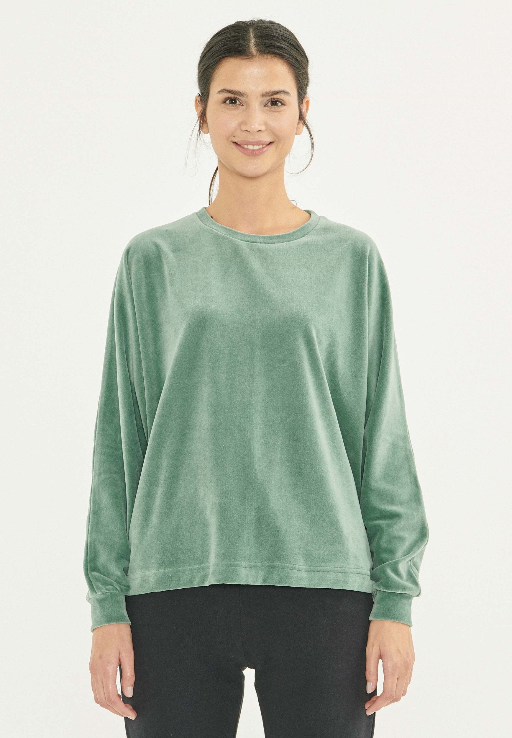 Samtbluse aus Bio-Baumwolle