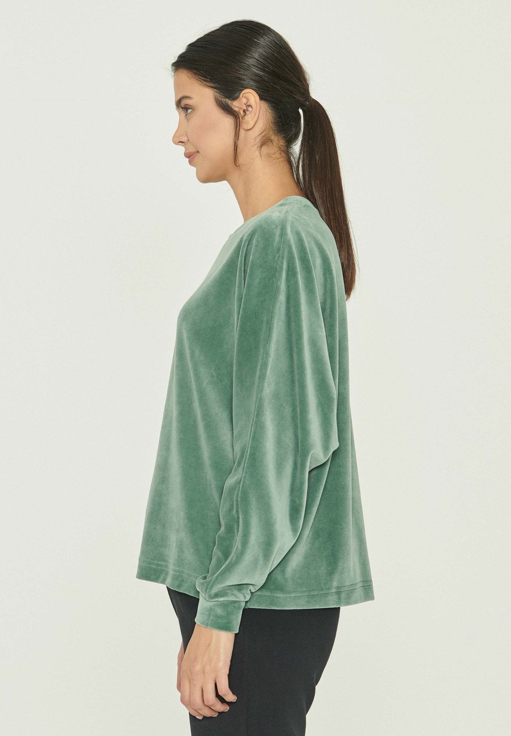 Samtbluse aus Bio-Baumwolle