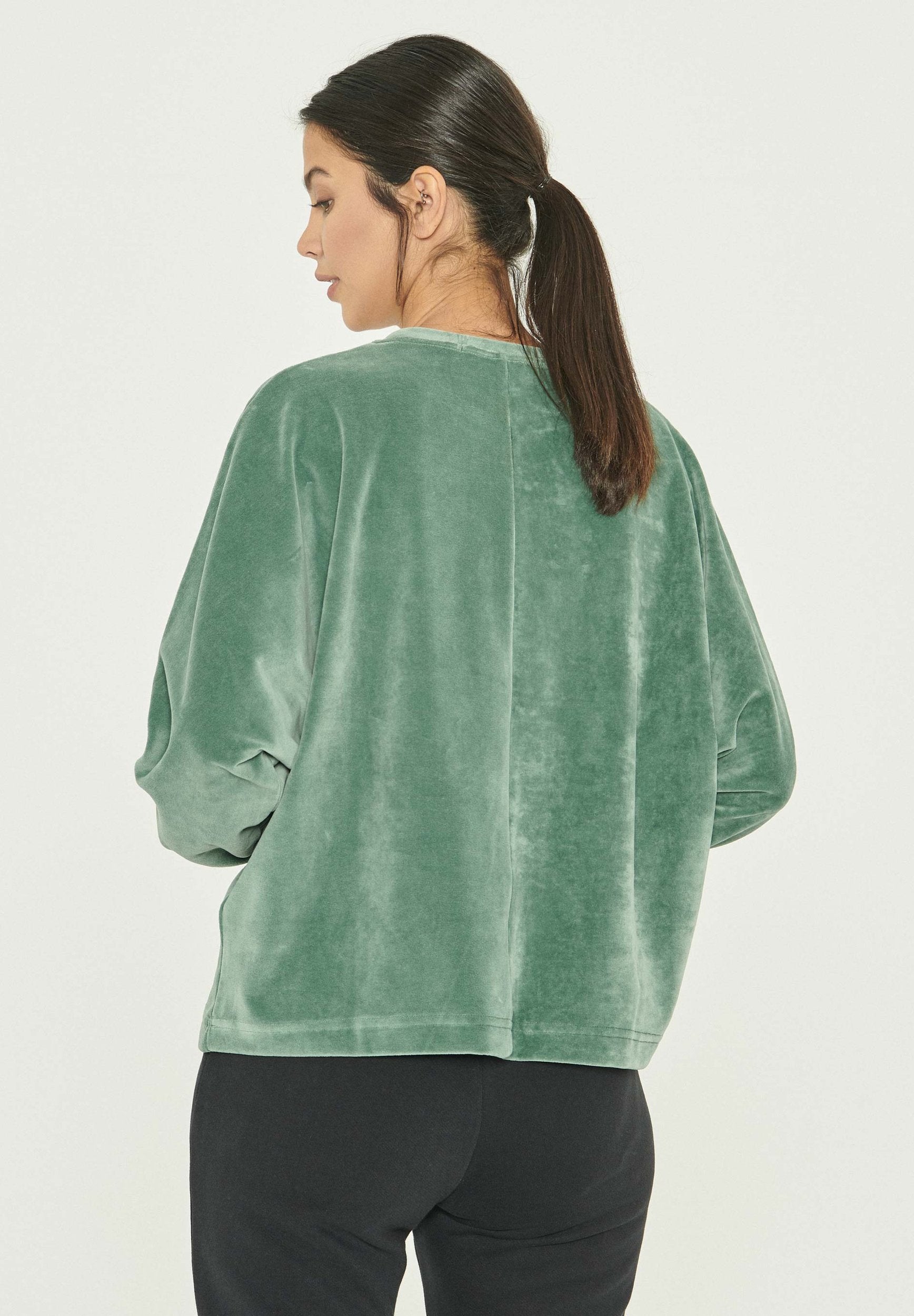 Samtbluse aus Bio-Baumwolle