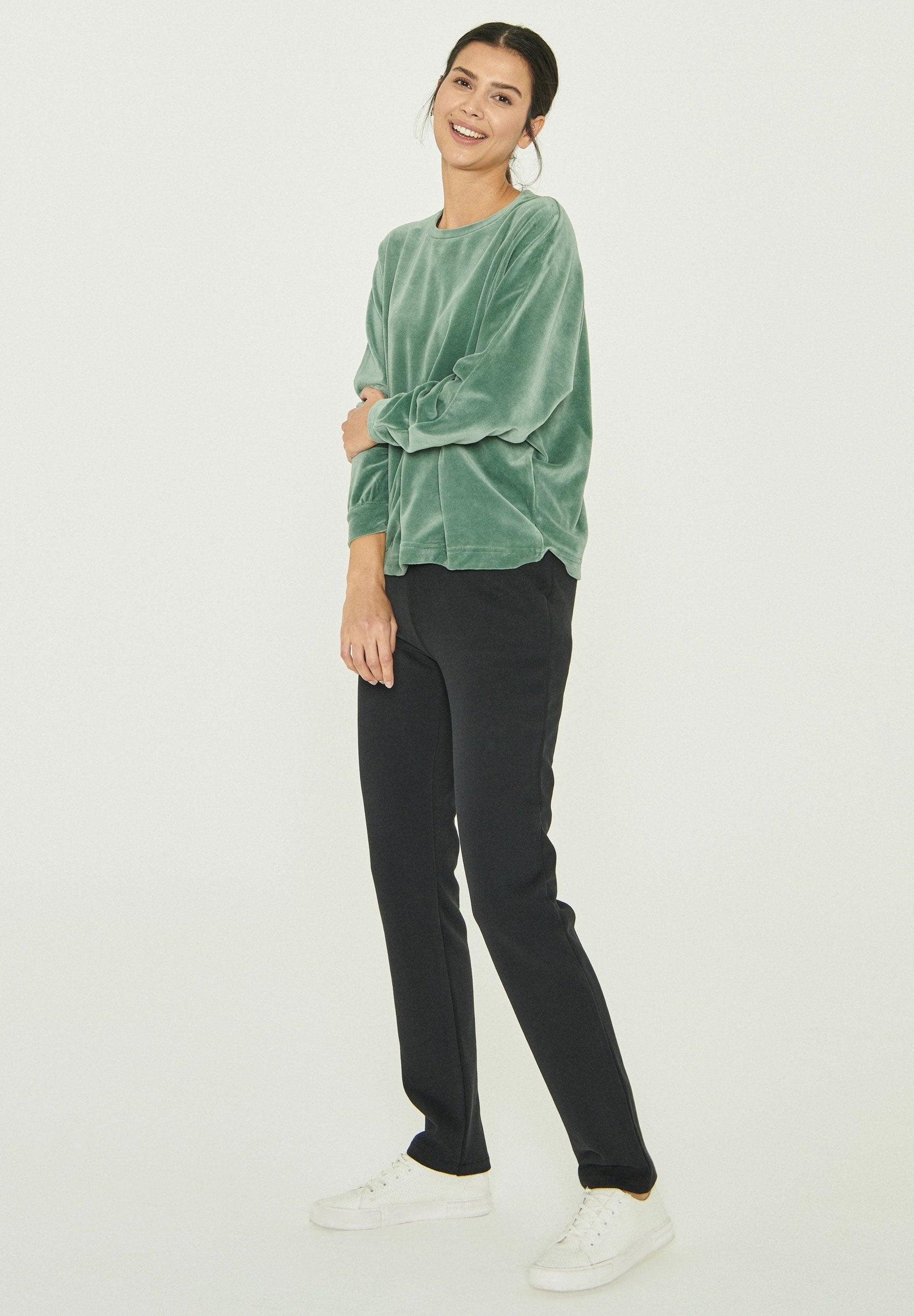 Samtbluse aus Bio-Baumwolle