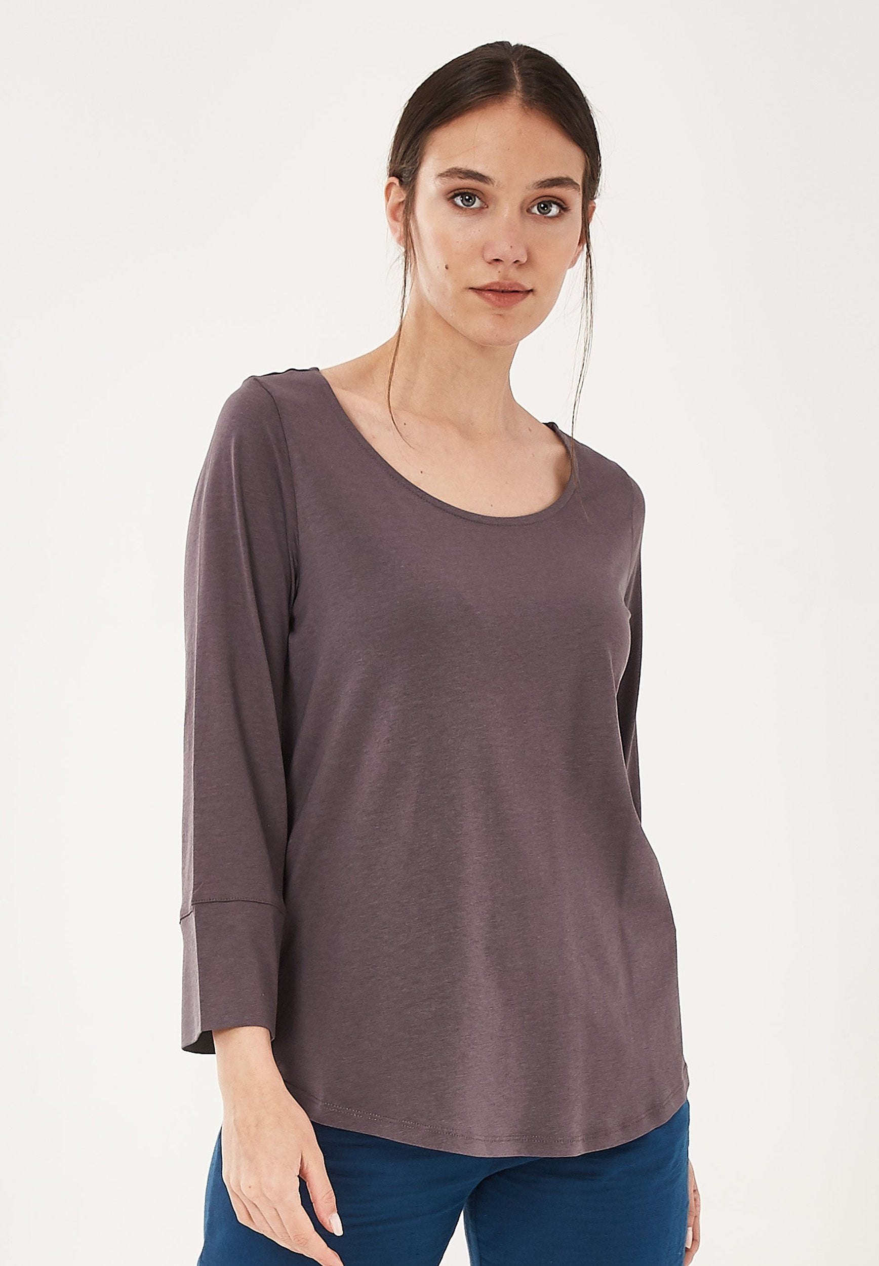 T-Shirt aus TENCEL™ Lyocell-Mix mit 3/4-Arm