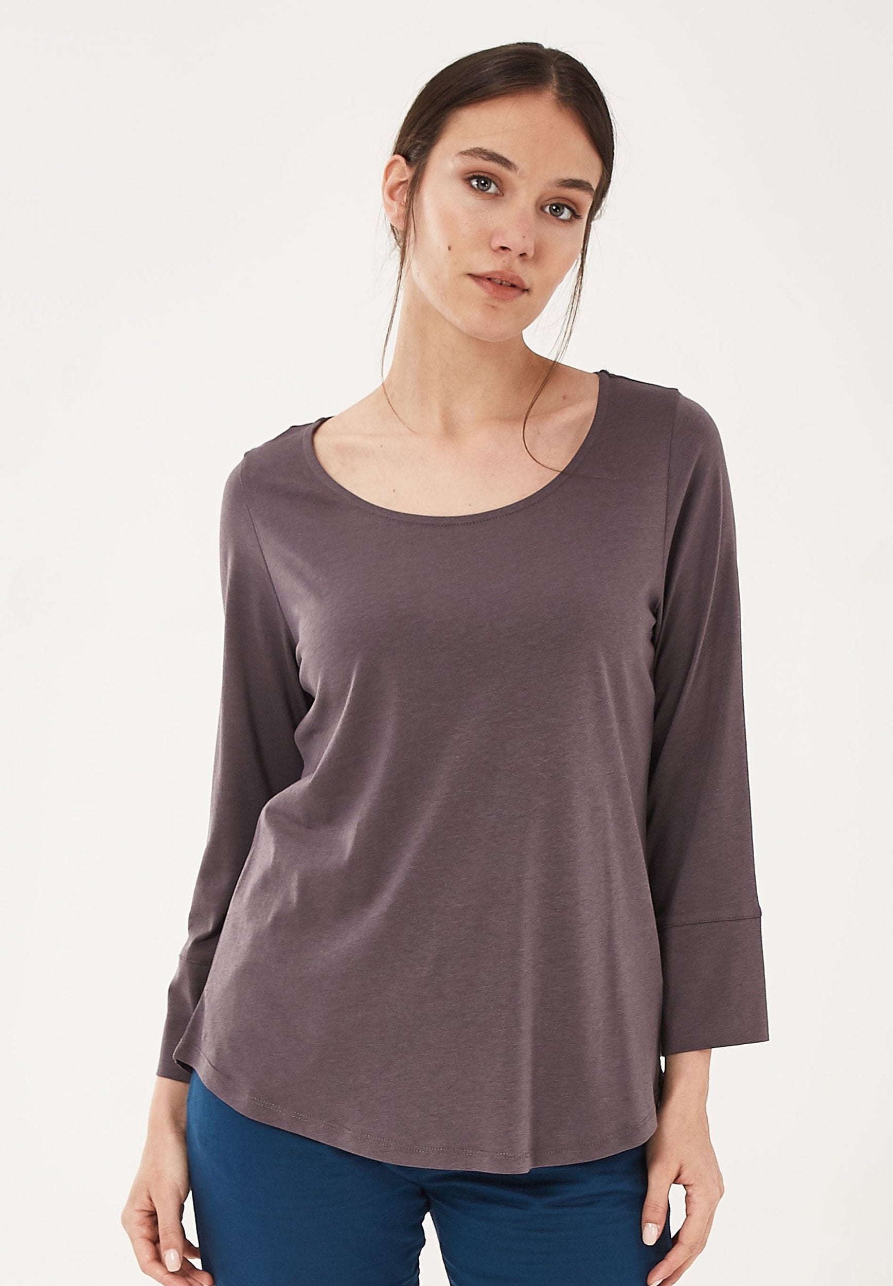 T-Shirt aus TENCEL™ Lyocell-Mix mit 3/4-Arm