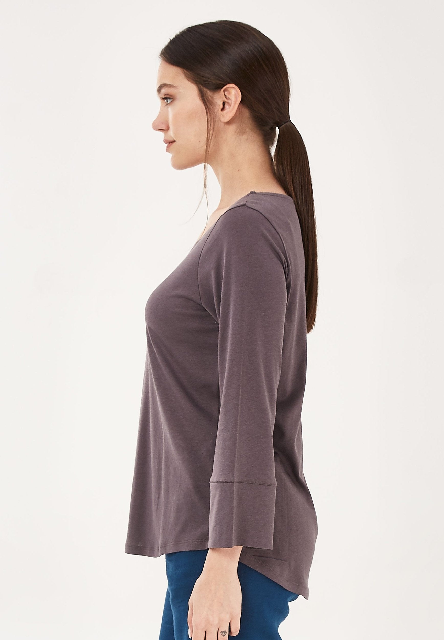 T-Shirt aus TENCEL™ Lyocell-Mix mit 3/4-Arm