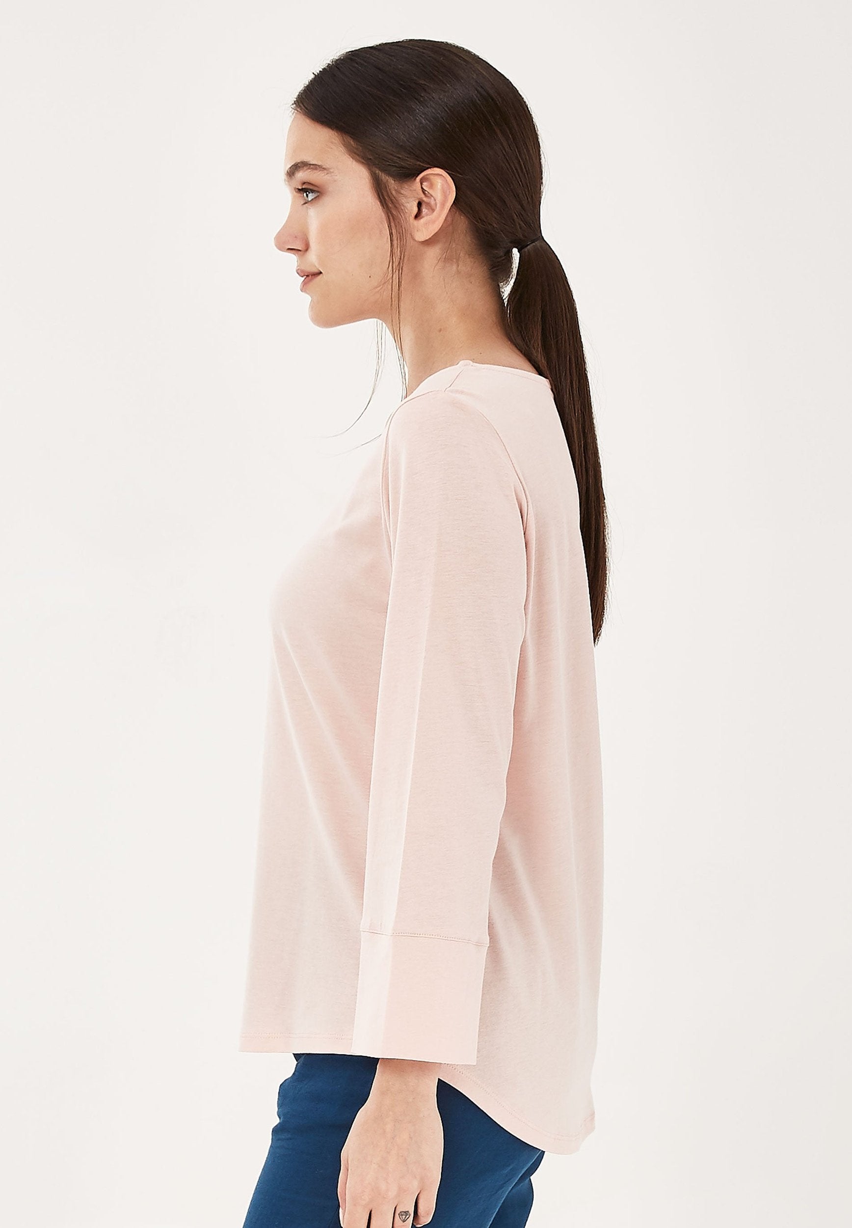 T-Shirt aus TENCEL™ Lyocell-Mix mit 3/4-Arm